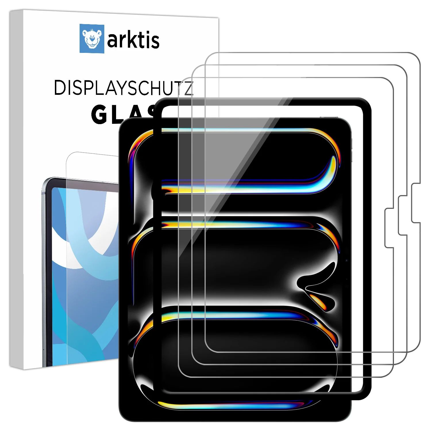 arktis iPad Pro 11" (2024/2025) Displayschutz GLAS - 3er Set