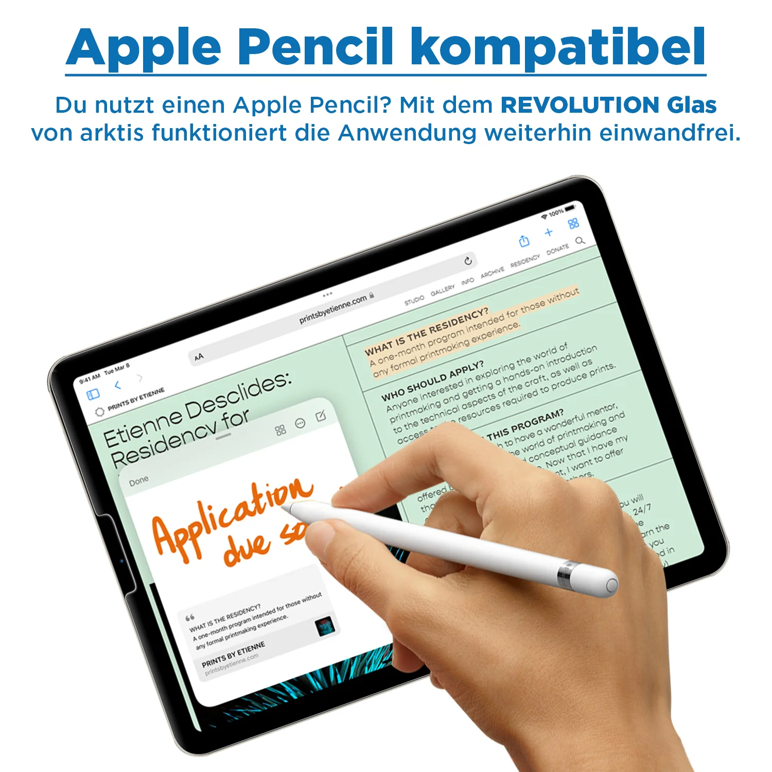 arktis iPad REVOLUTION Glas-Displayschutz - Image 5