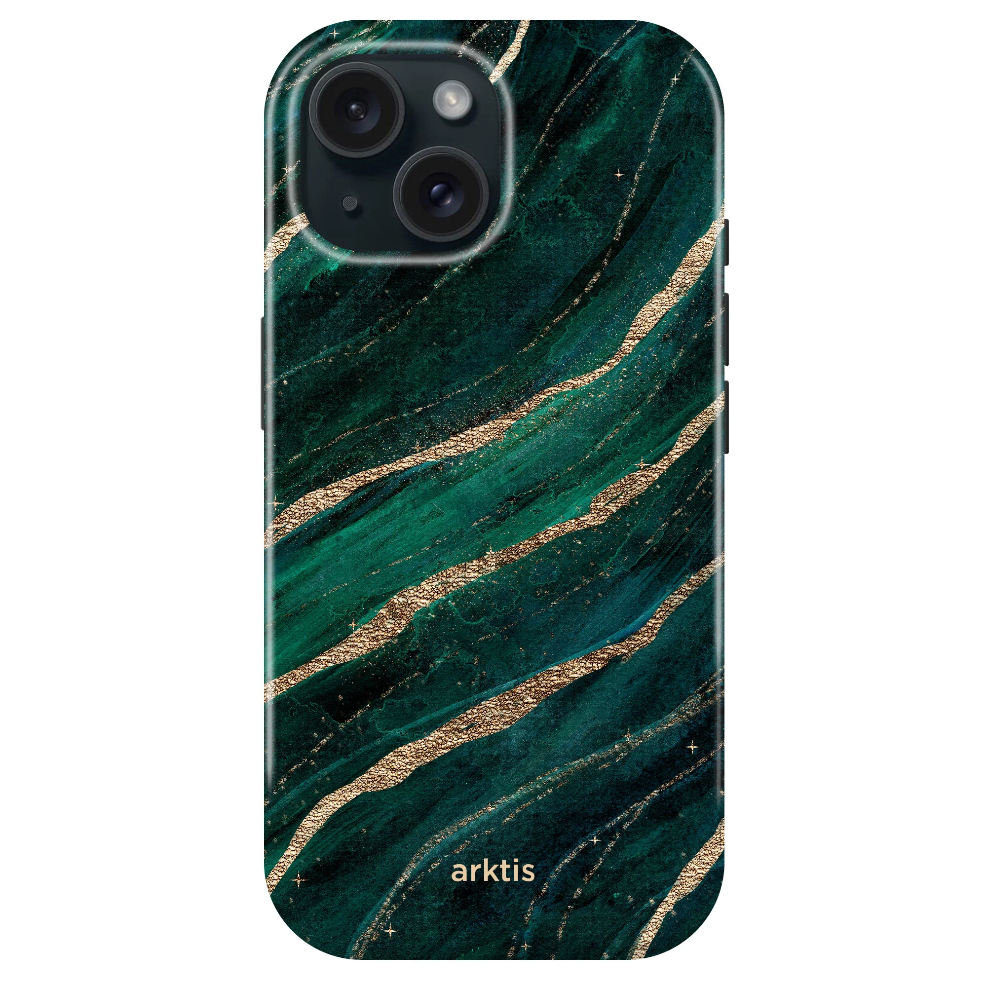 arktis iPhone 14 Hülle - Green Marble