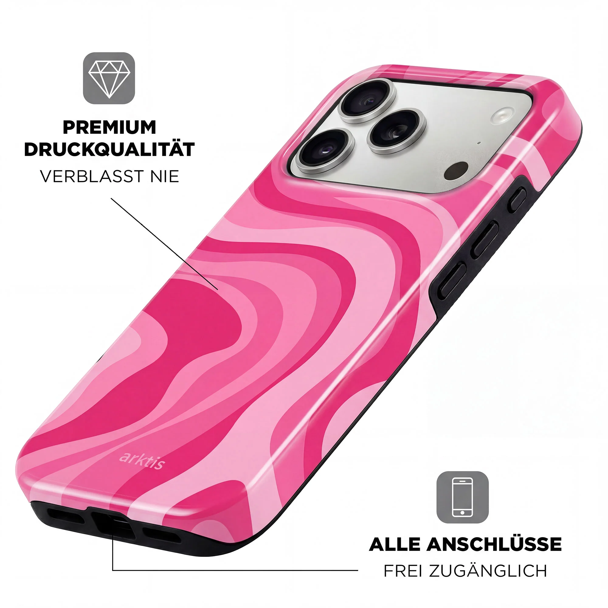 arktis iPhone 17 Hülle - Aura Pink - Image 3