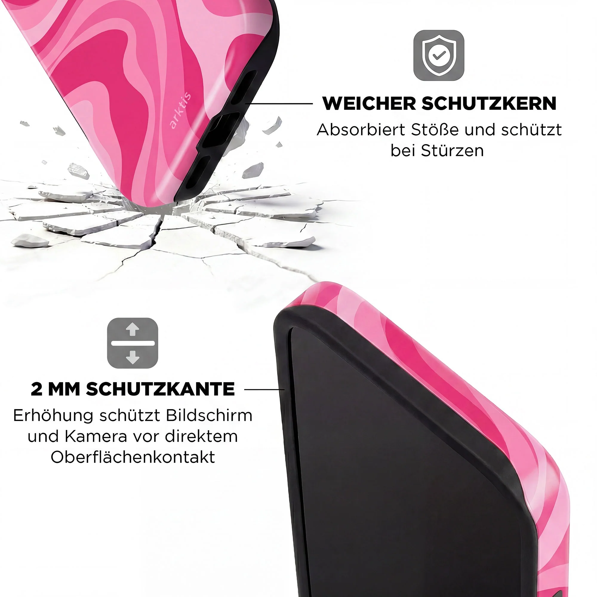 arktis iPhone 17 Hülle - Aura Pink - Image 4