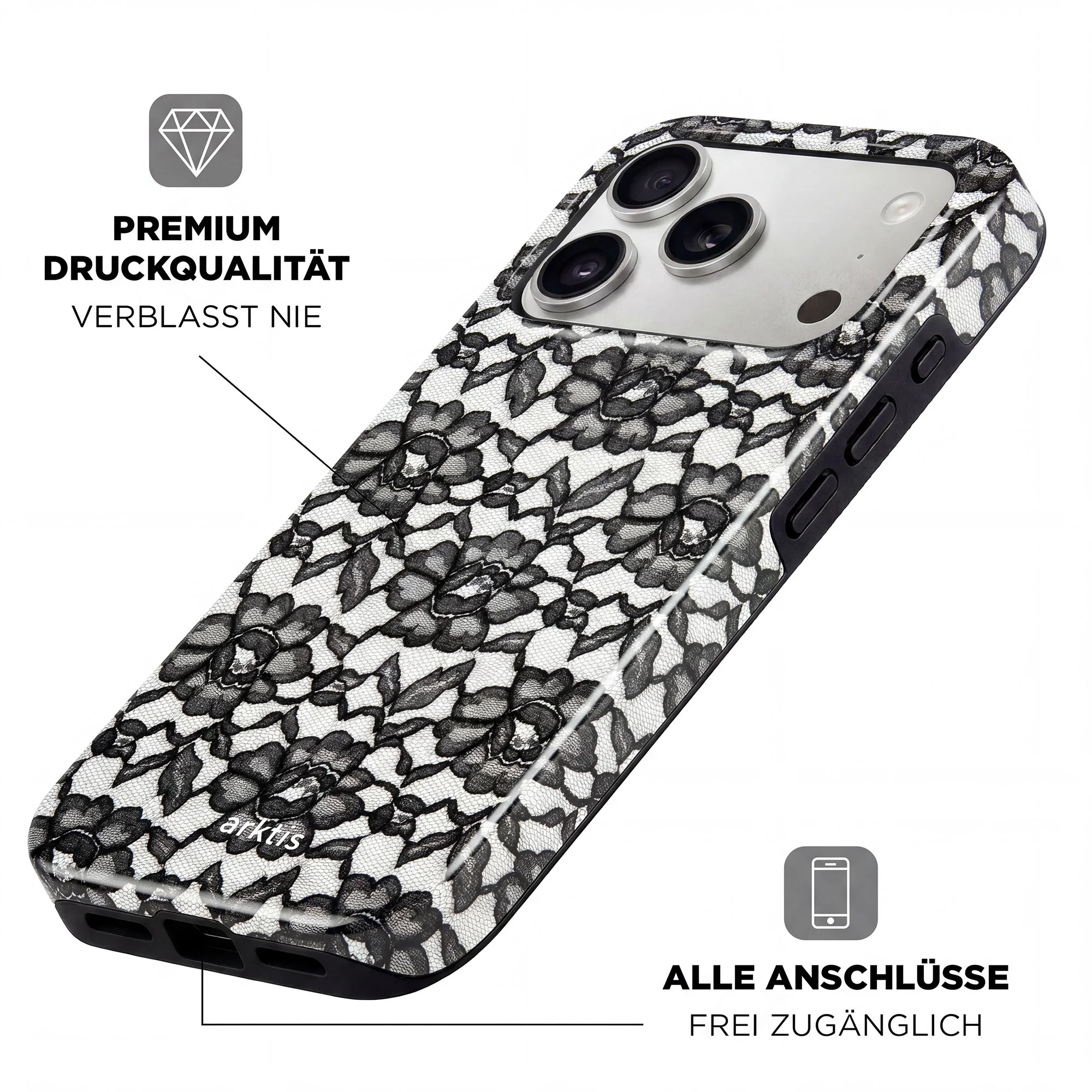 arktis iPhone 17 Hülle - Dark Rose - Image 3