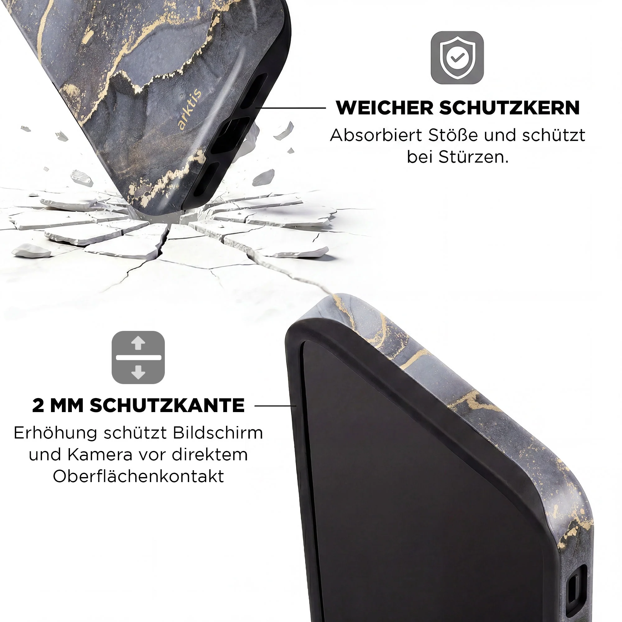 arktis iPhone 14 Pro Hülle - Dusty Marble - Image 4