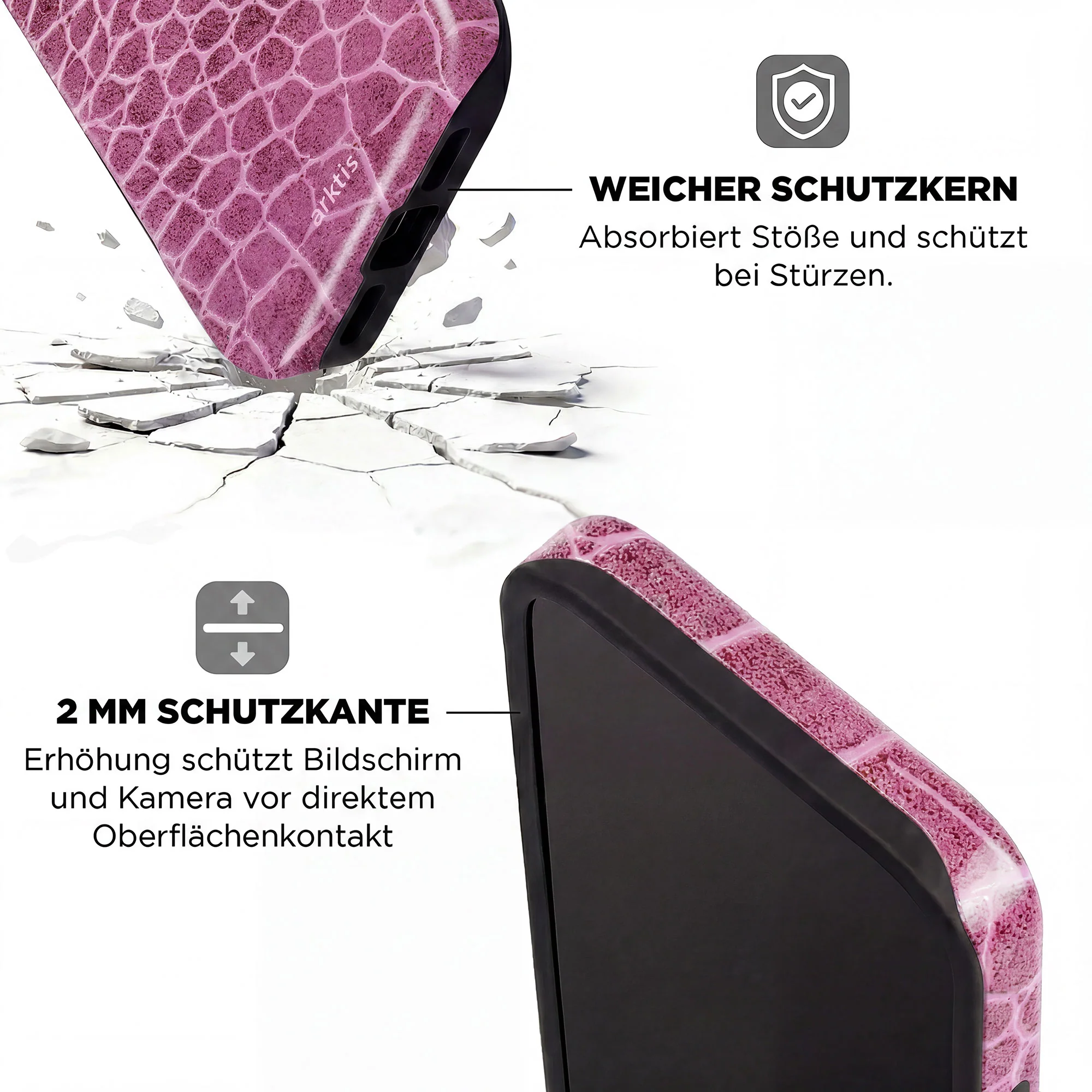 arktis iPhone 14 Hülle - Pink Lizard - Image 4