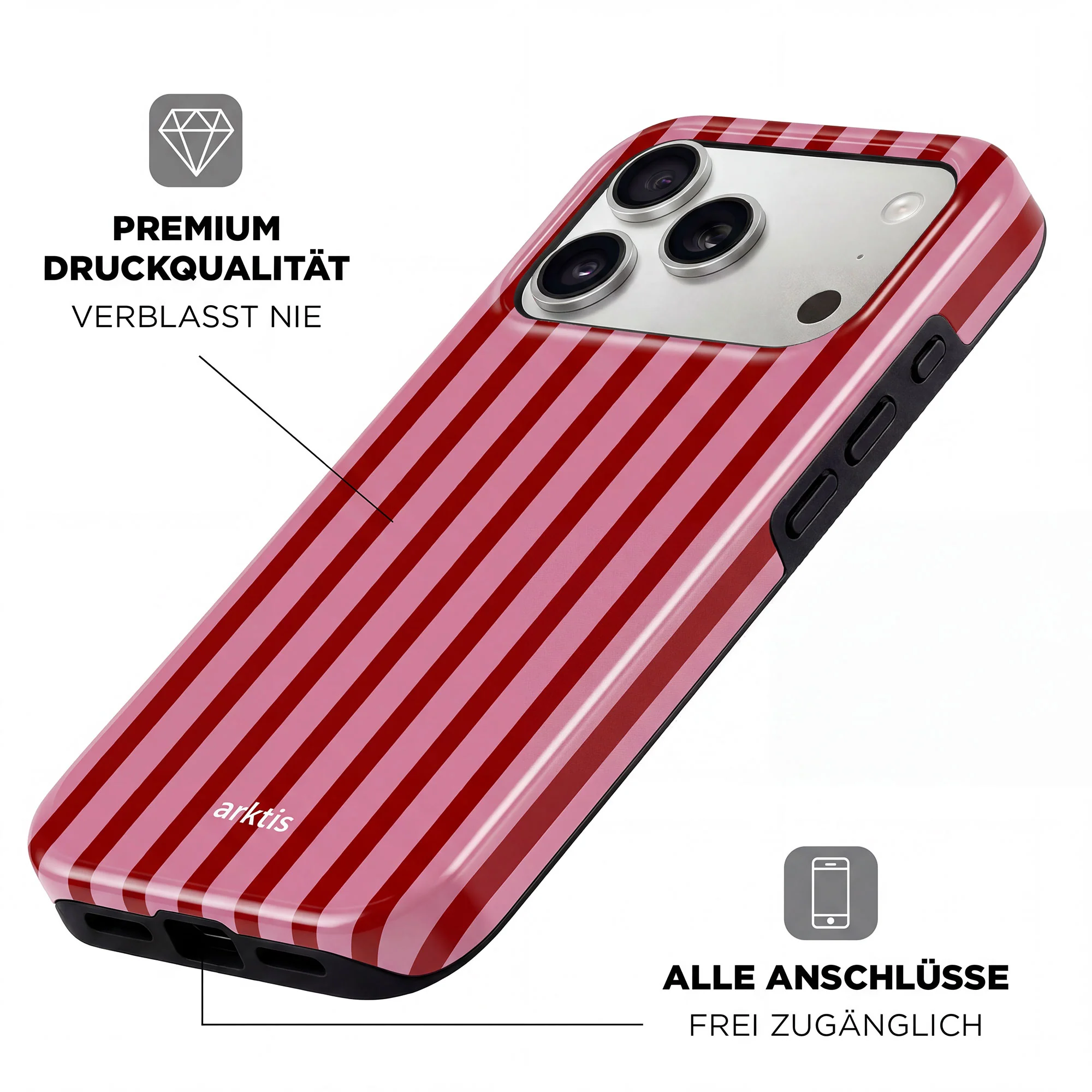 arktis iPhone 16e Hülle - Stripes - Image 3