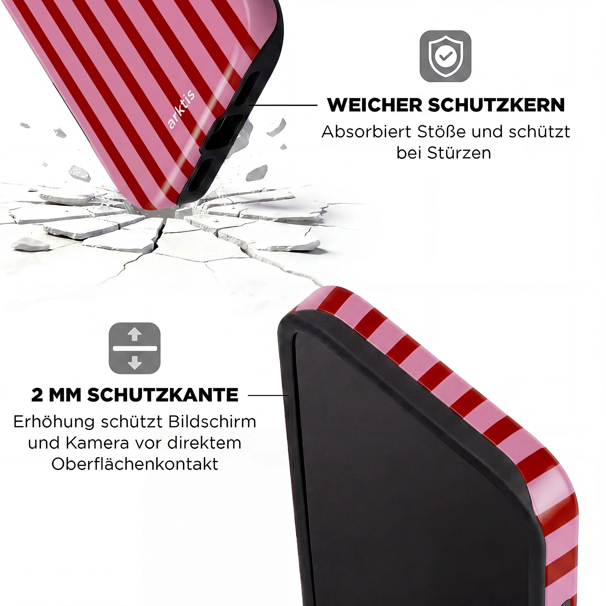 arktis iPhone 16e Hülle - Stripes - Image 4