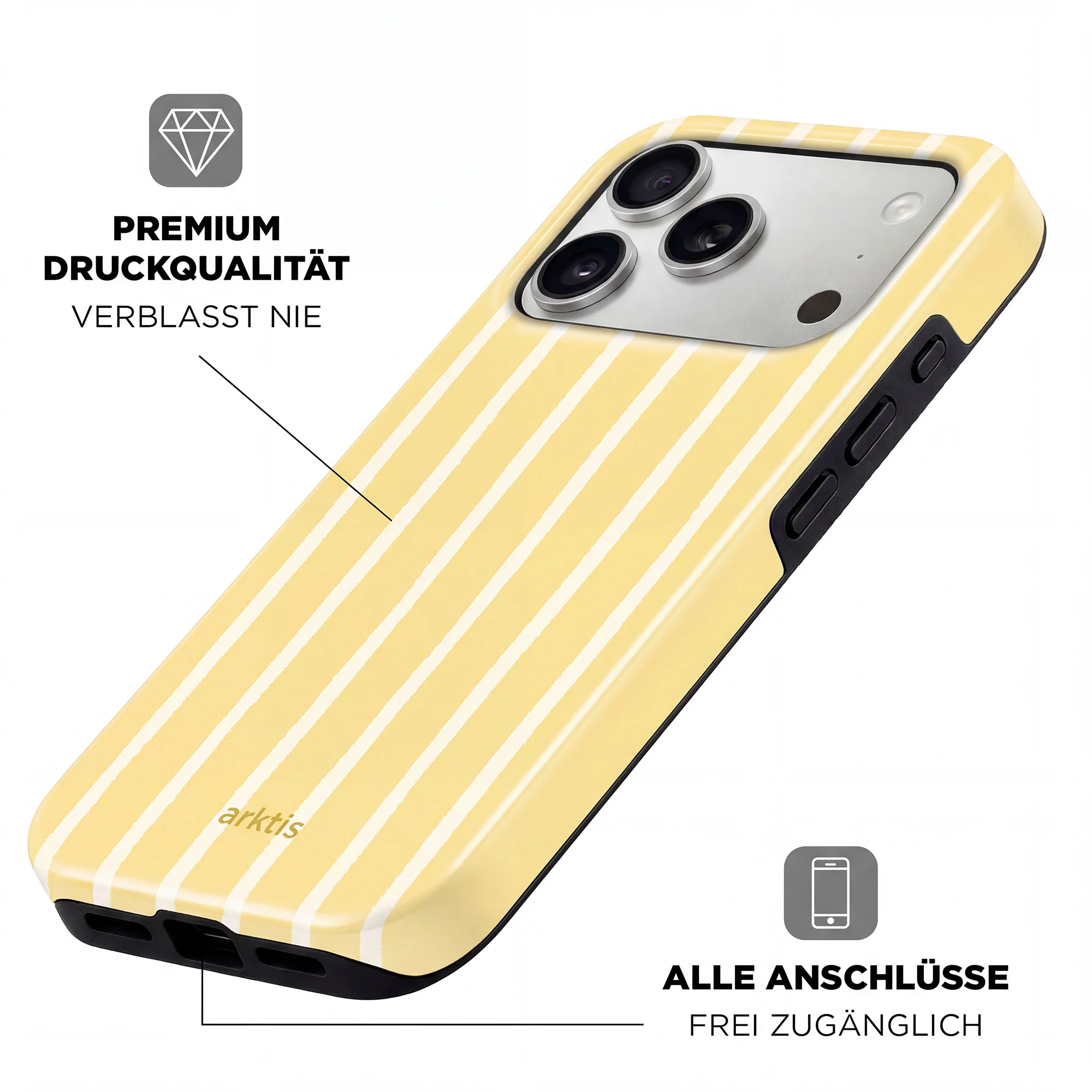arktis iPhone 16e Hülle - Sunny Stripes - Image 3