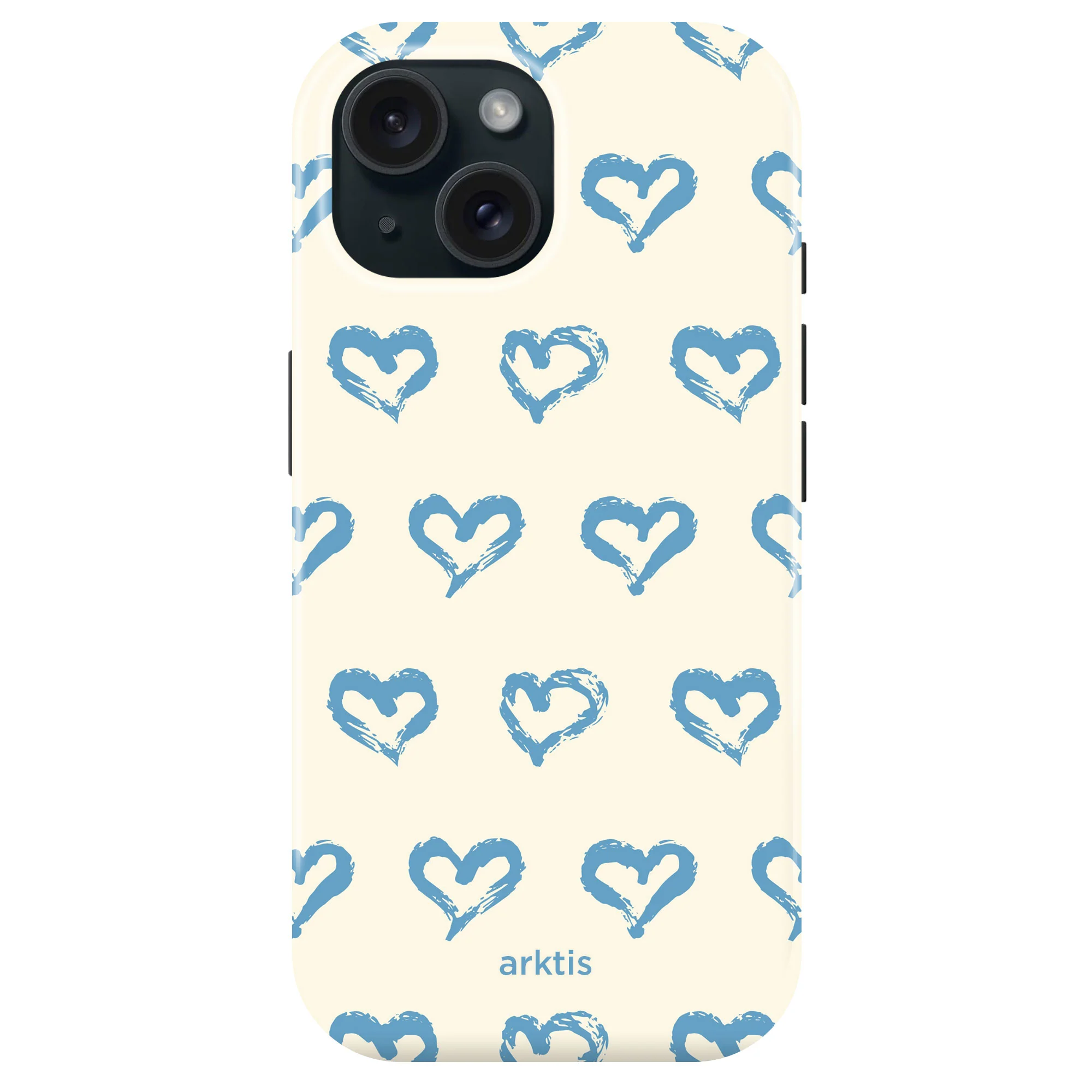 arktis iPhone 15 Hülle - Blue Hearts