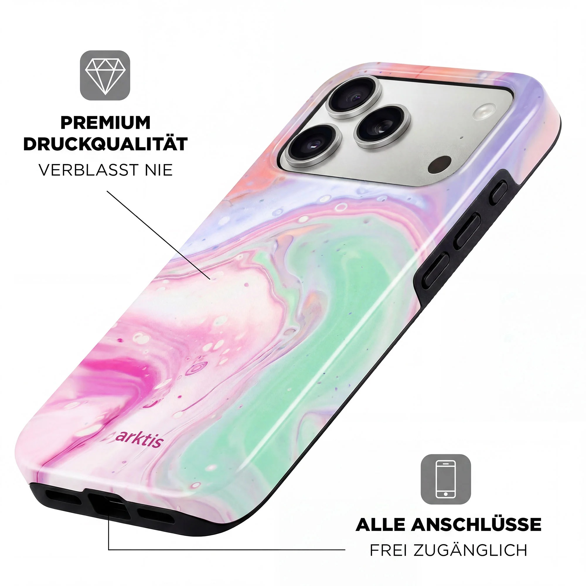 arktis iPhone 14 Pro Hülle - Neo Marble - Image 3