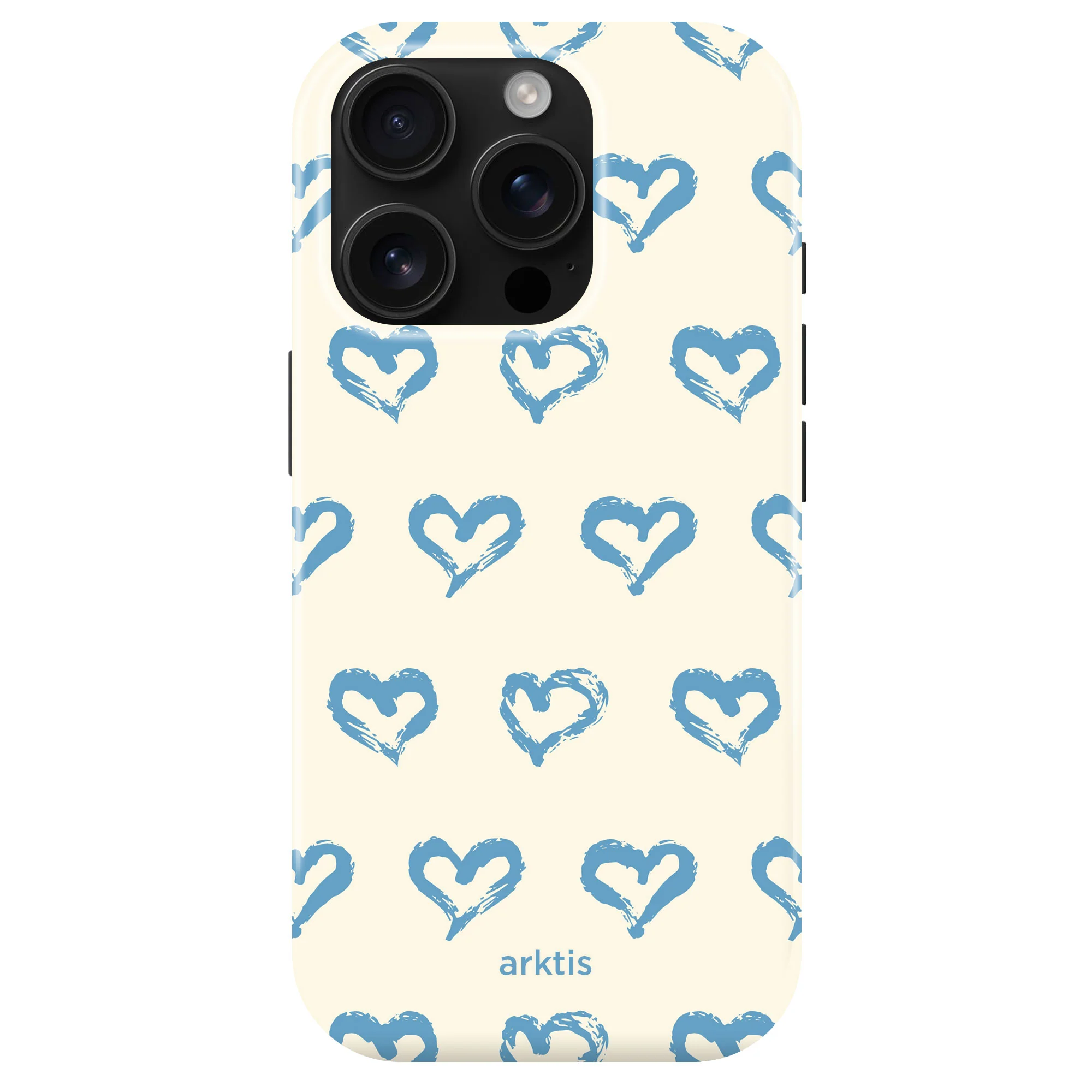arktis iPhone 15 Pro Max Hülle - Blue Hearts