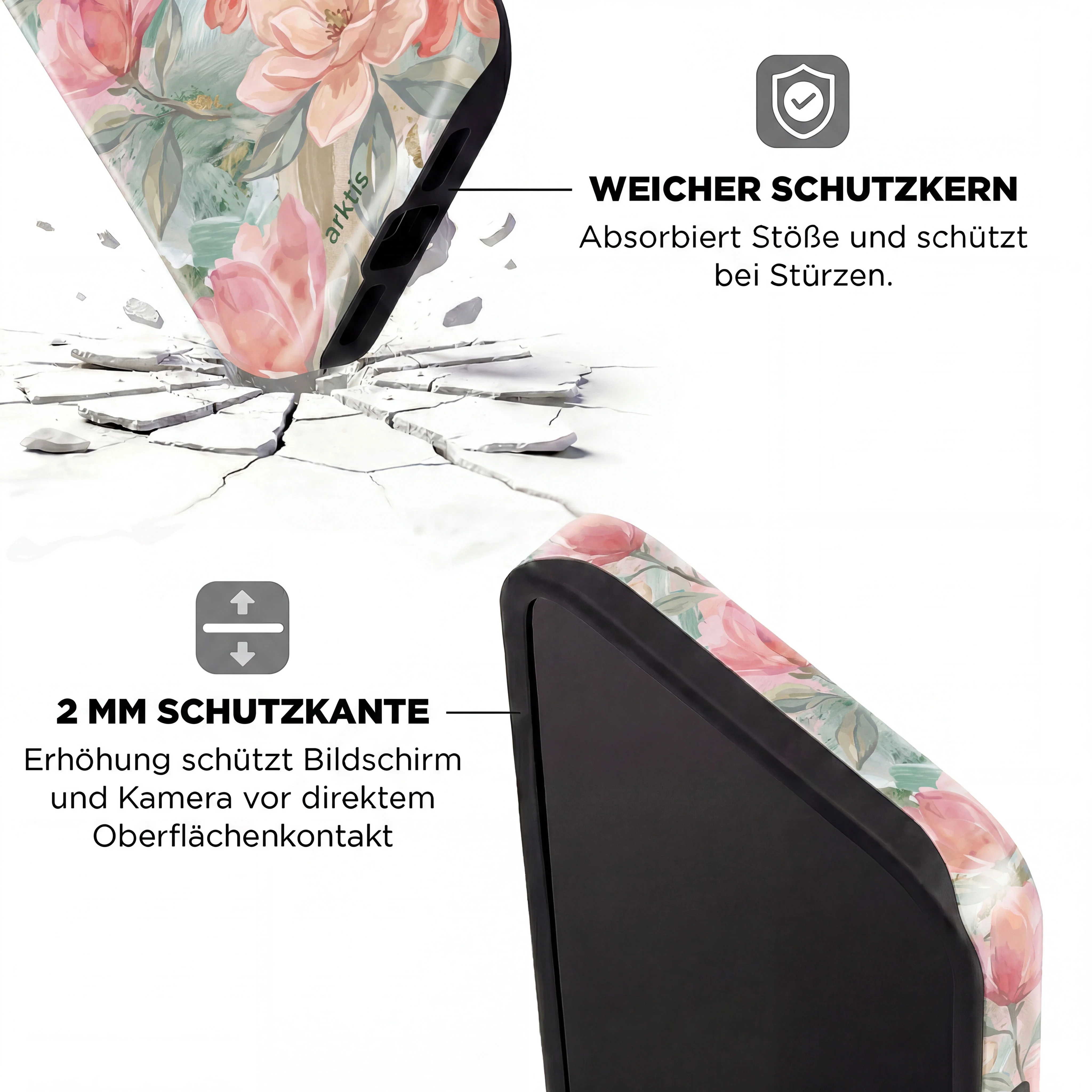 arktis iPhone 16e Hülle - Pastel Flowers - Image 4