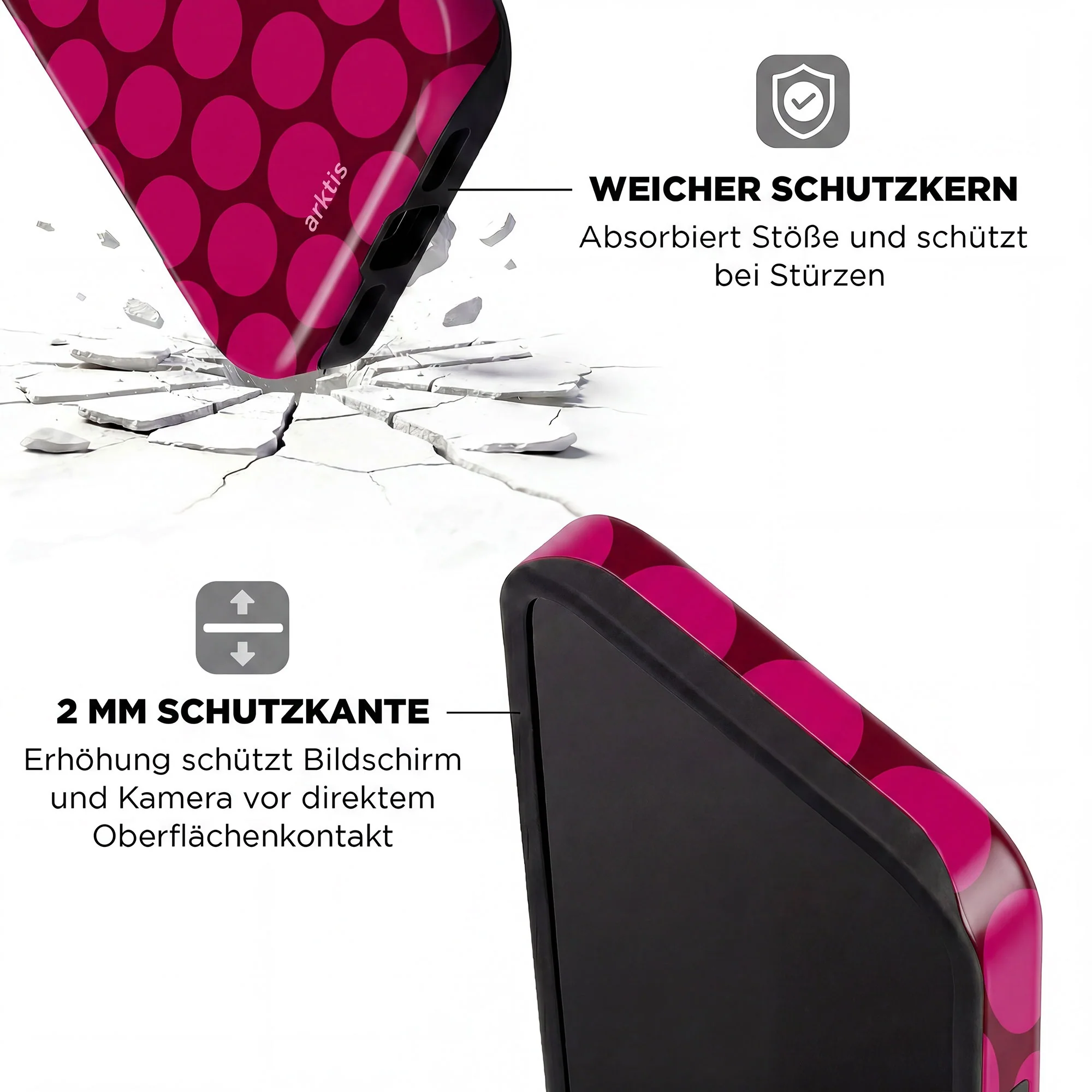 arktis iPhone 16 Hülle - Polka Dots - Image 4