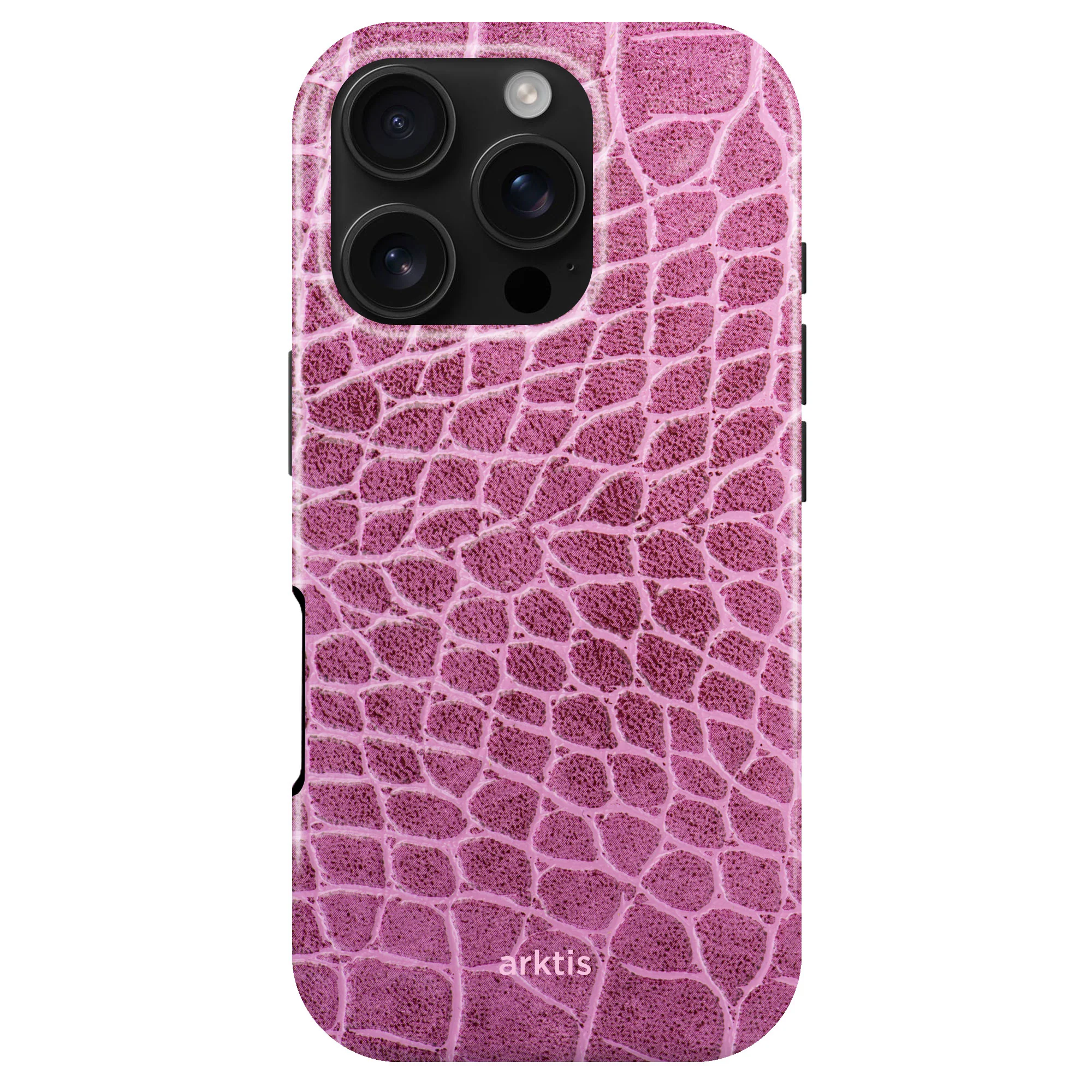arktis iPhone 16 Pro Max Hülle - Pink Lizard