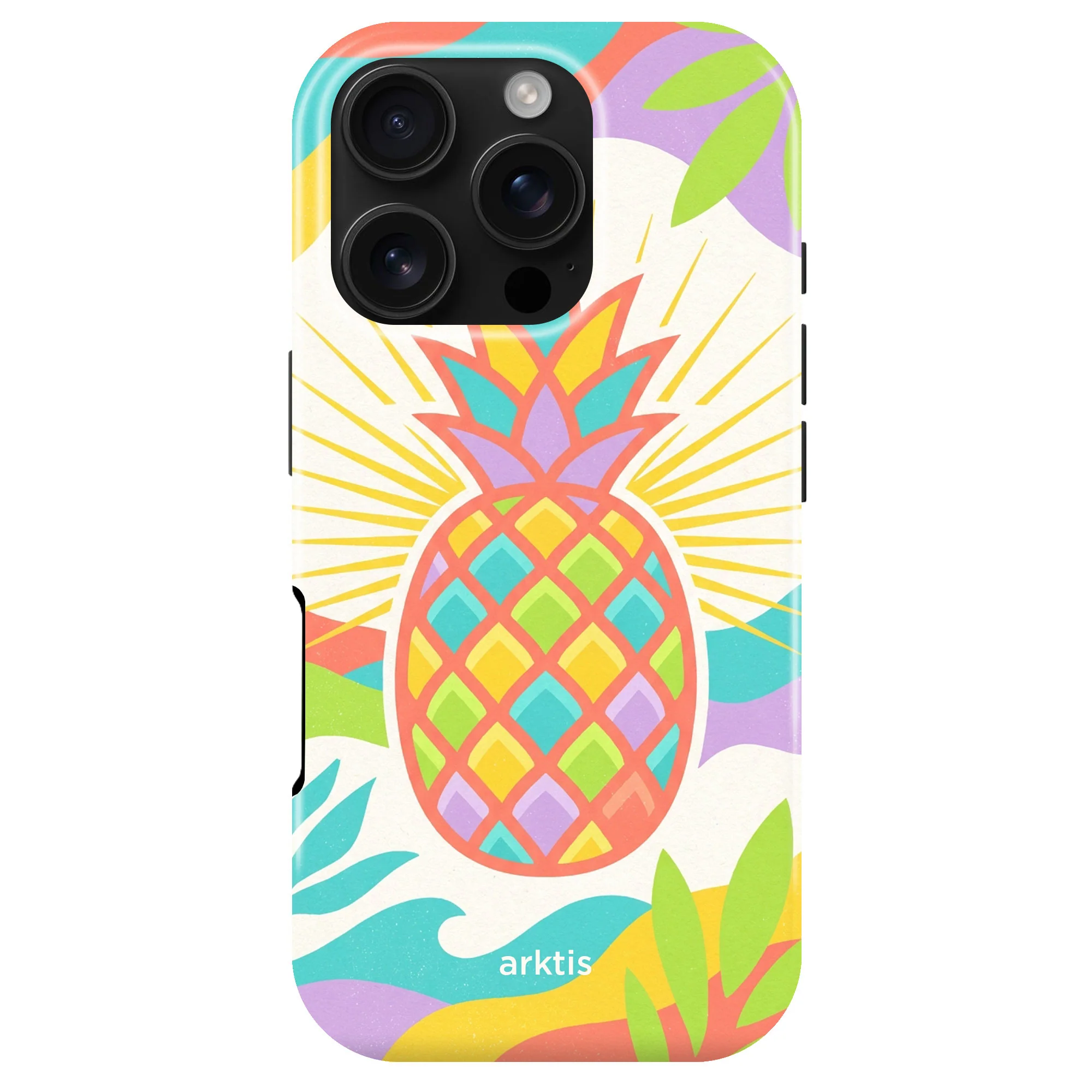 arktis iPhone 16 Pro Max Hülle - Tropic Pineapple