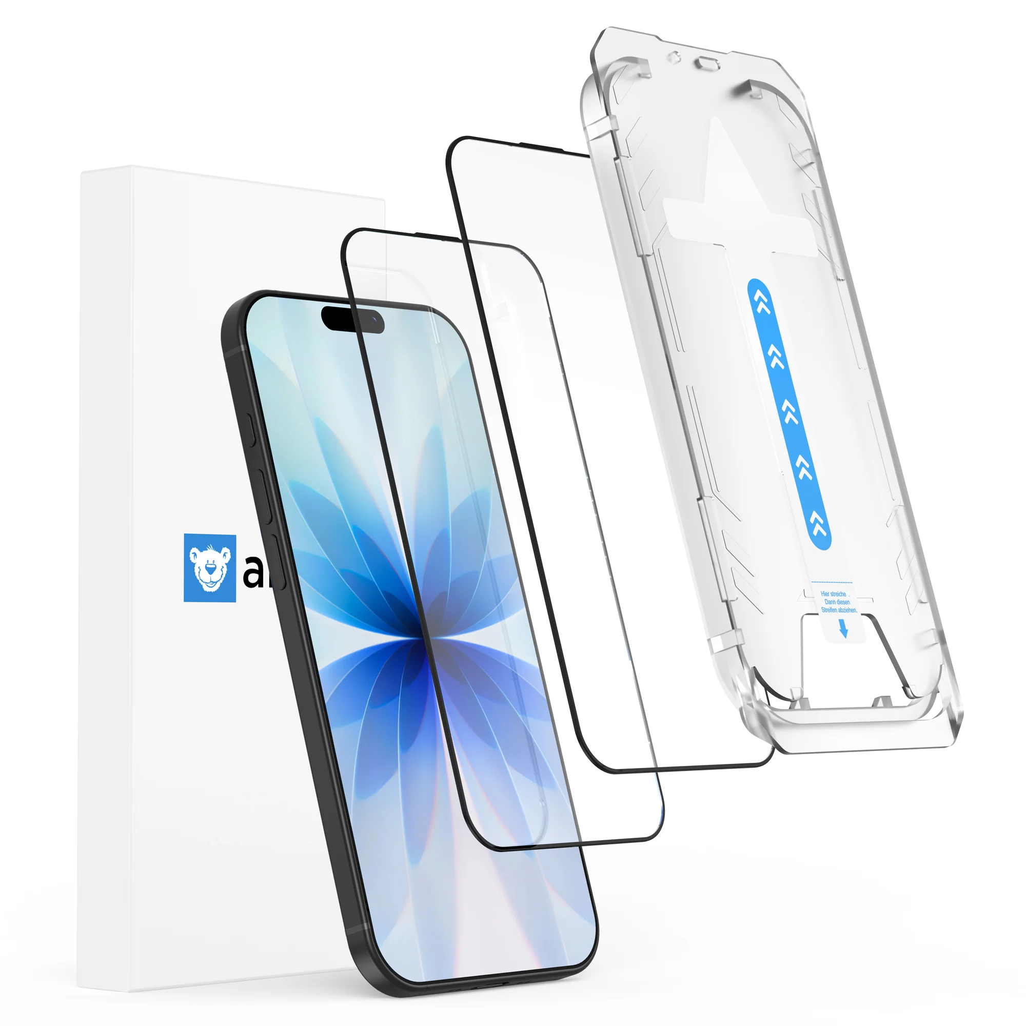 arktis iPhone 17 Displayschutzfolie - Staubfrei ohne Blasen
