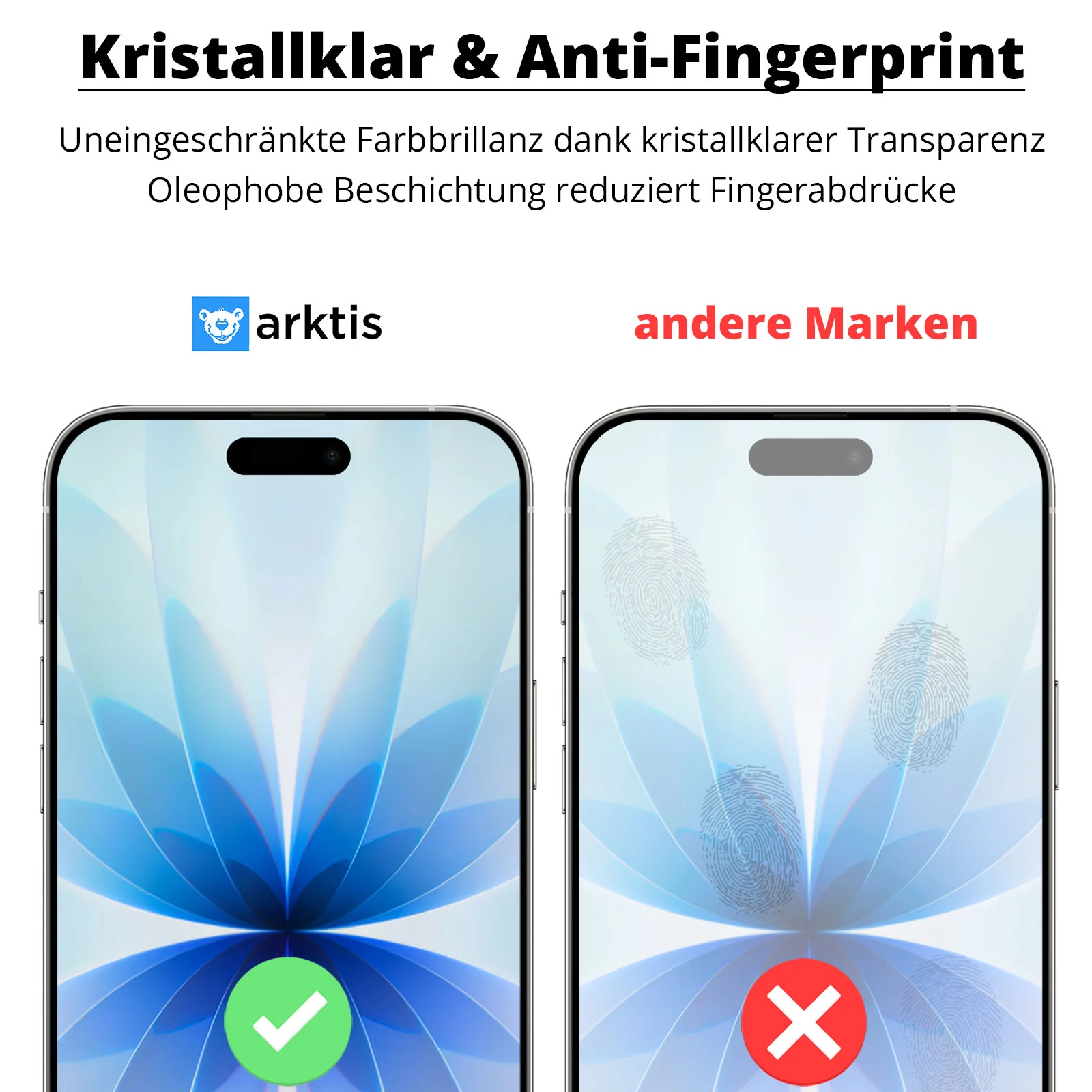 arktis iPhone 17 Displayschutzfolie - Staubfrei ohne Blasen - Image 2