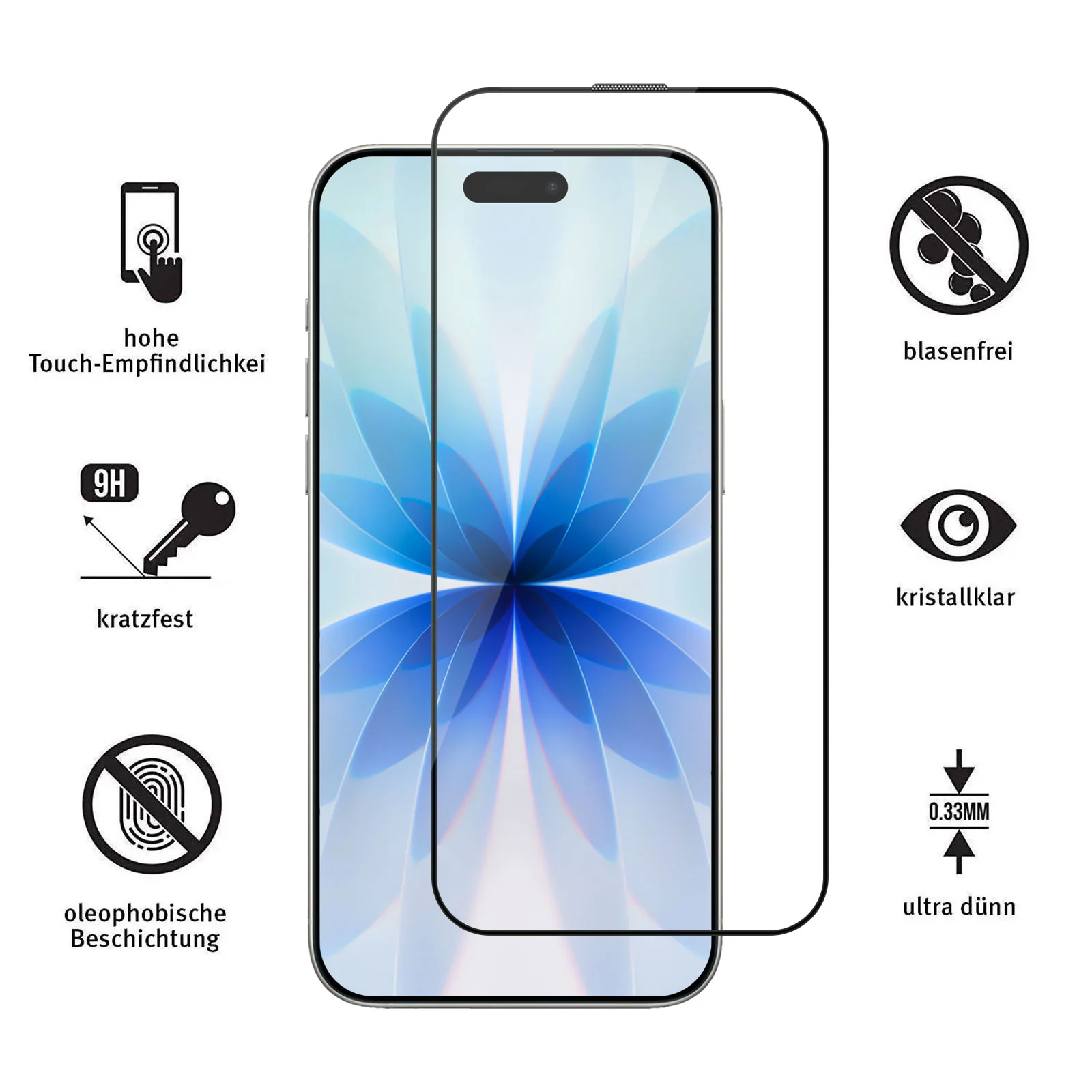 arktis iPhone 17 Displayschutzfolie - Staubfrei ohne Blasen - Image 6