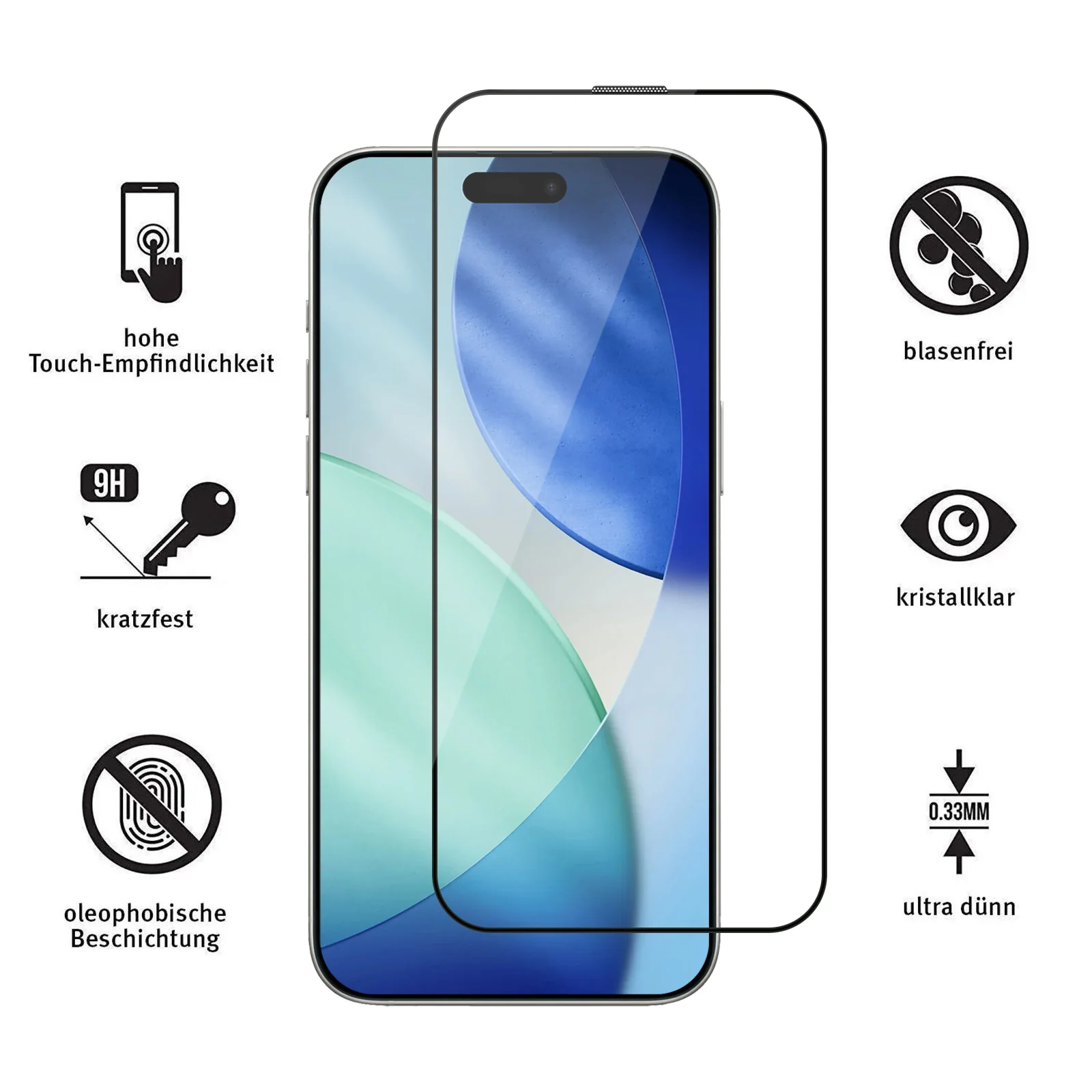 arktis iPhone 17 MATT Displayschutzfolie - Staubfrei ohne Blasen - Image 6