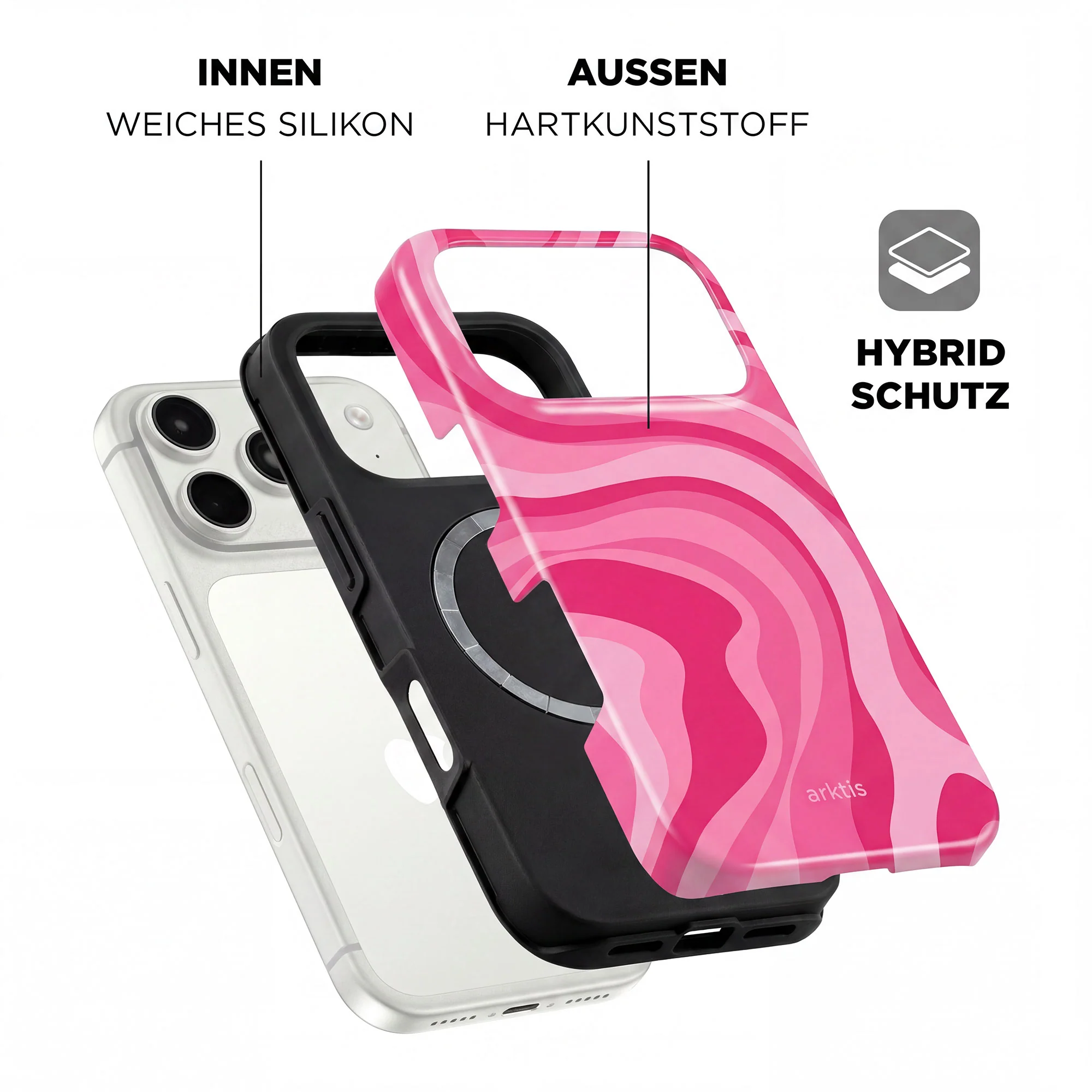 arktis iPhone 17 Pro Hülle - Aura Pink - Image 2