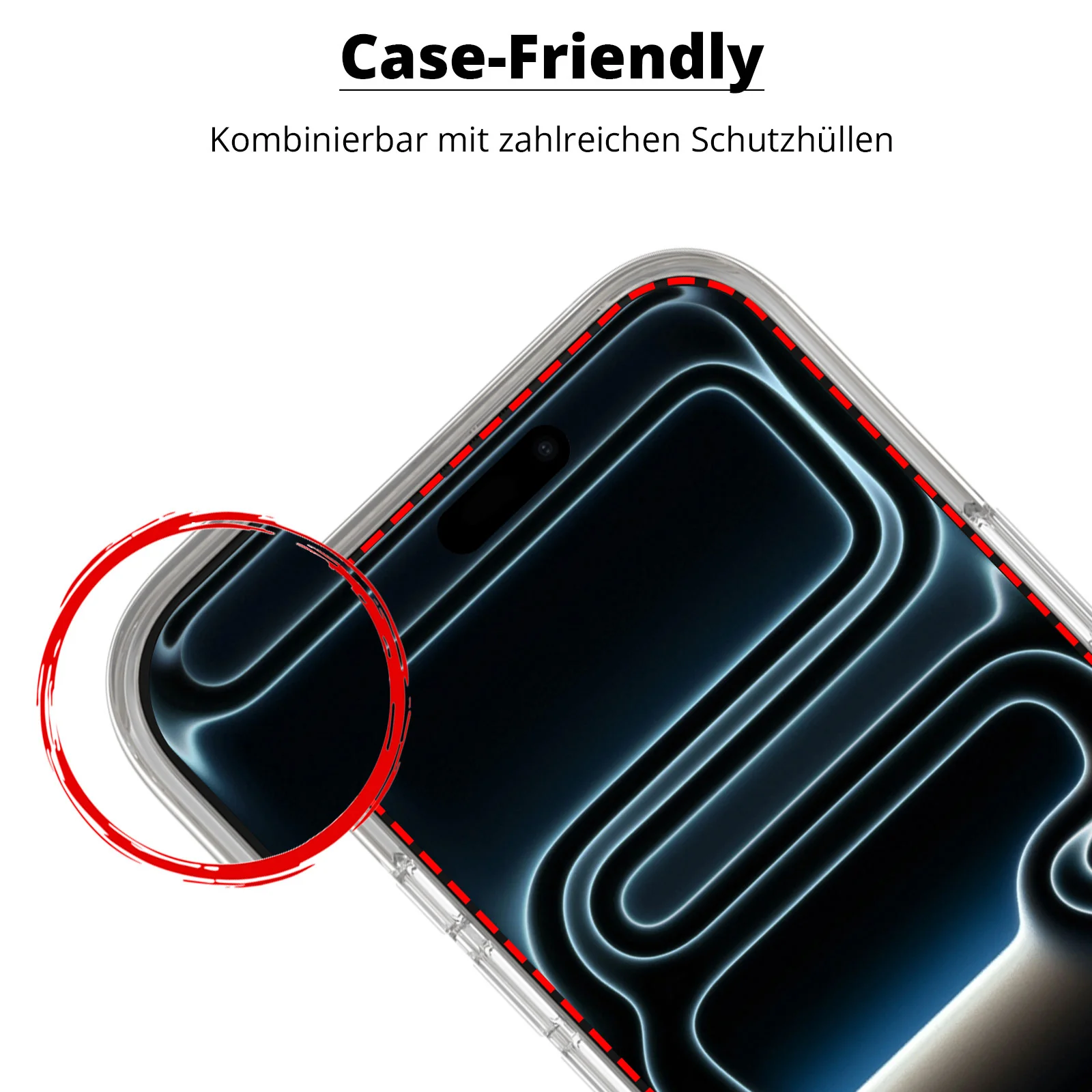 arktis iPhone 17 Pro Displayschutzfolie - Staubfrei ohne Blasen - Image 5