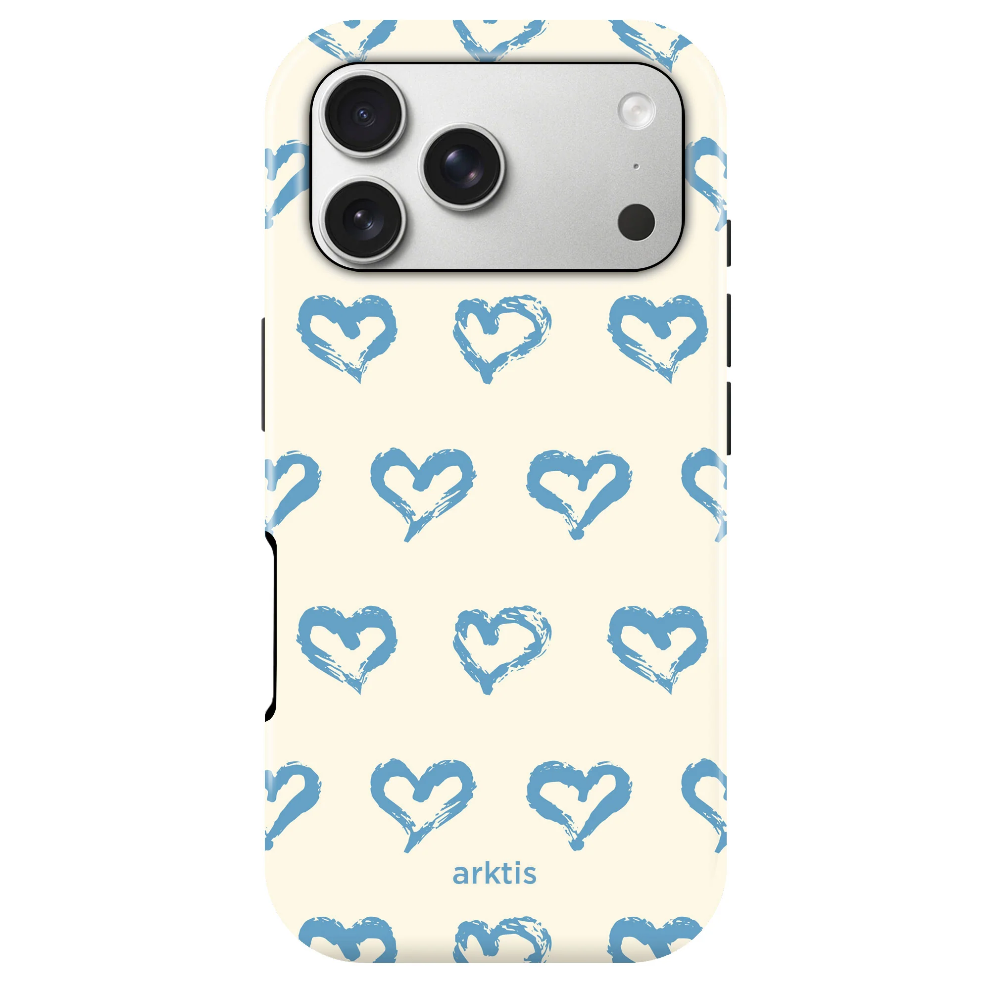 arktis iPhone 17 Pro Max Hülle - Blue Hearts