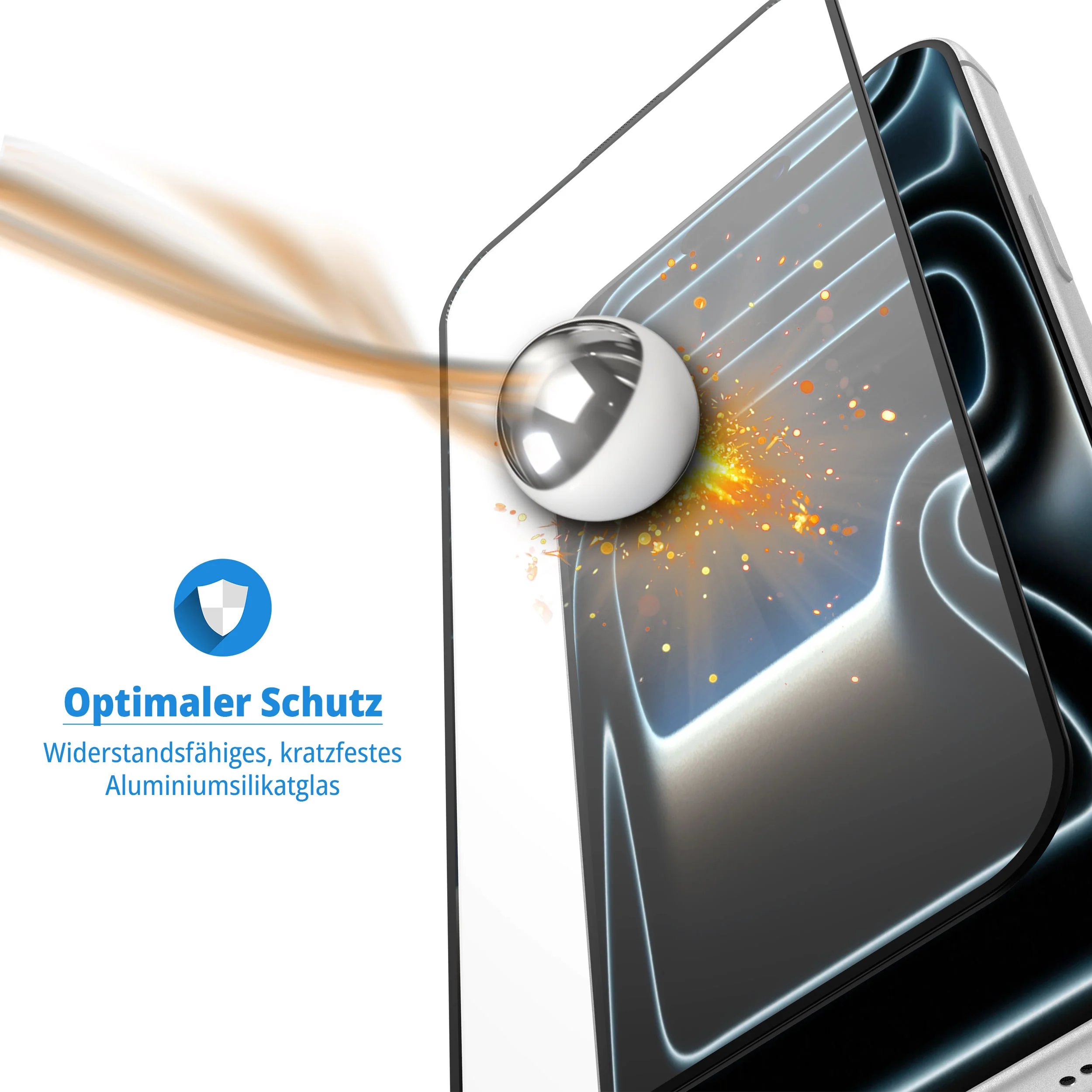 arktis iPhone 17 Pro Displayschutzfolie - Staubfrei ohne Blasen - Image 3