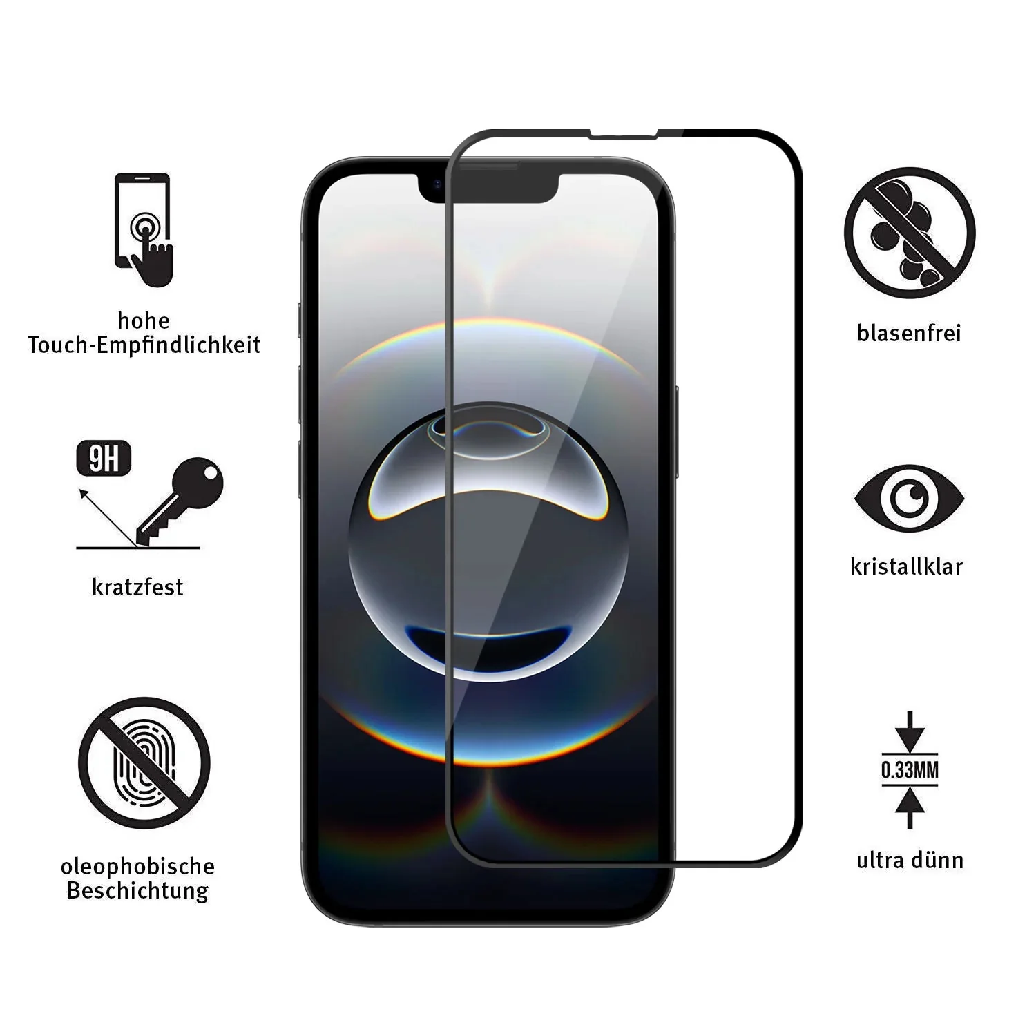 arktis iPhone 16e Displayschutz GLAS - hüllenfreundlich - Image 3