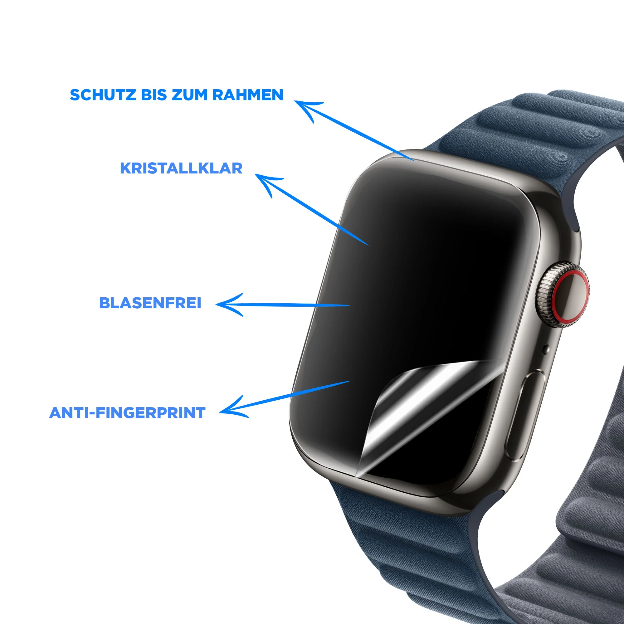 arktis SCND.SKIN Apple Watch Full Cover Schutzfolie - Image 3