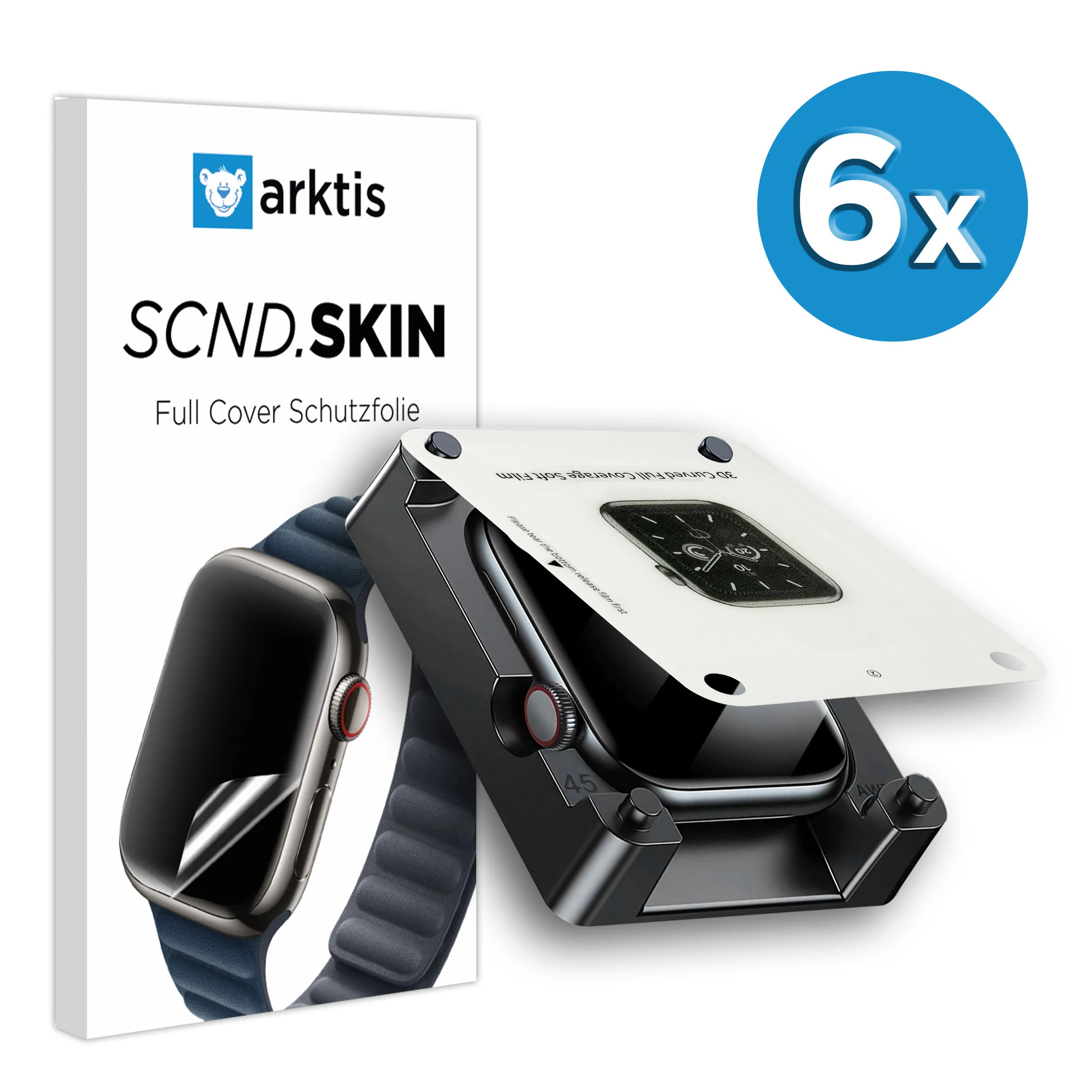 arktis SCND.SKIN Apple Watch Full Cover Schutzfolie - Image 8