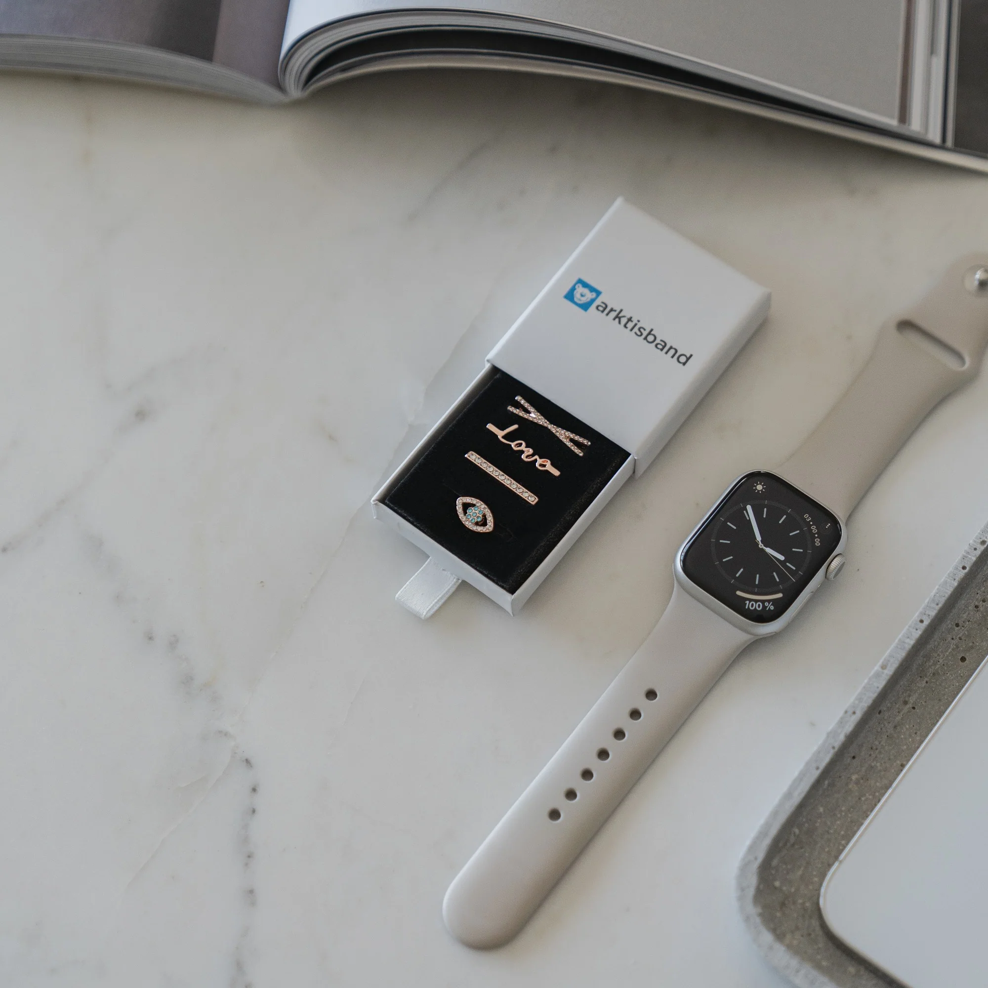 arktisband Apple Watch Charms "Diamond Love" - Roségold - Image 3