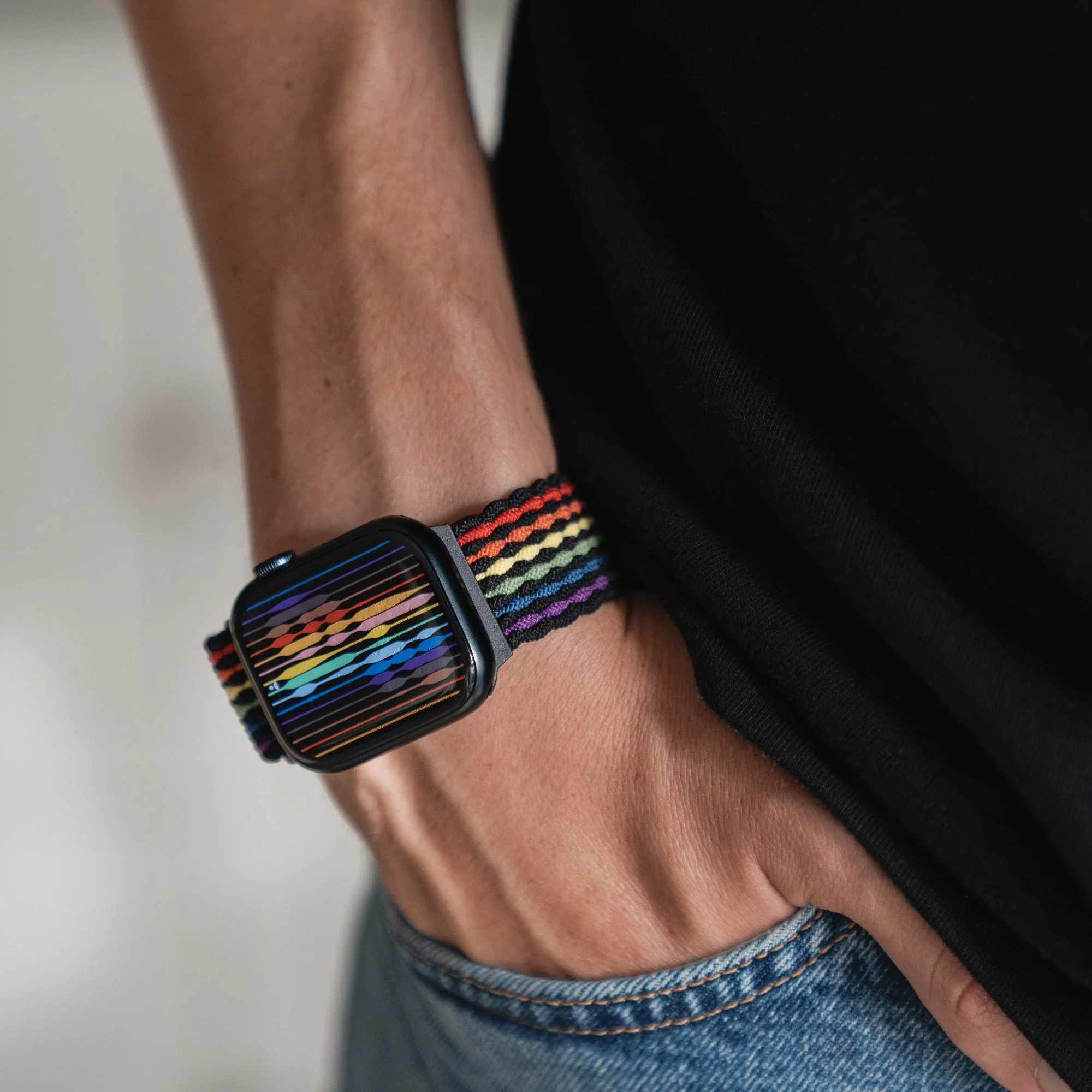 arktisband Apple Watch geflochtenes Flex Loop Pride Armband - Image 4