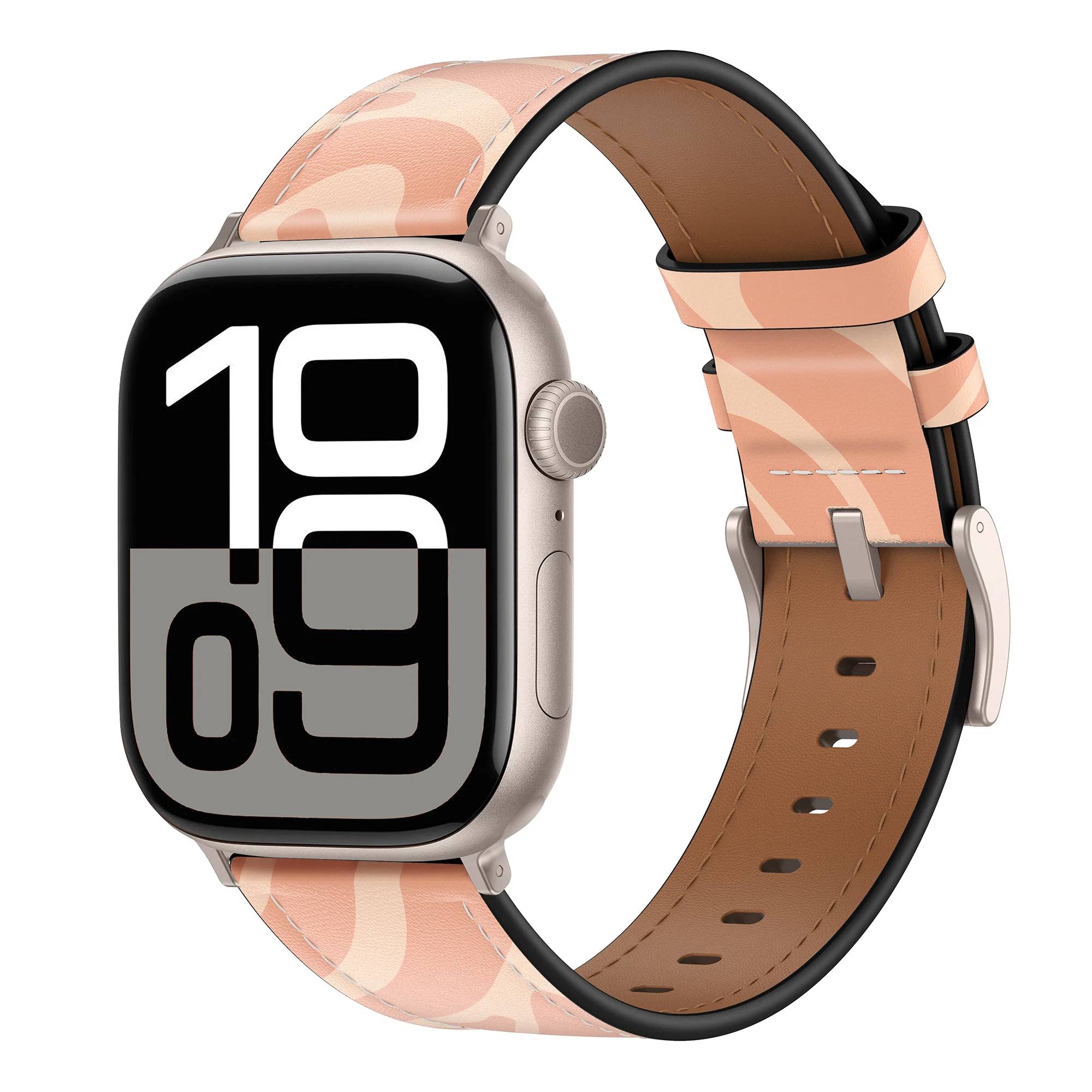 arktisband Apple Watch Lederarmband „Studio“ - Organic Waves
