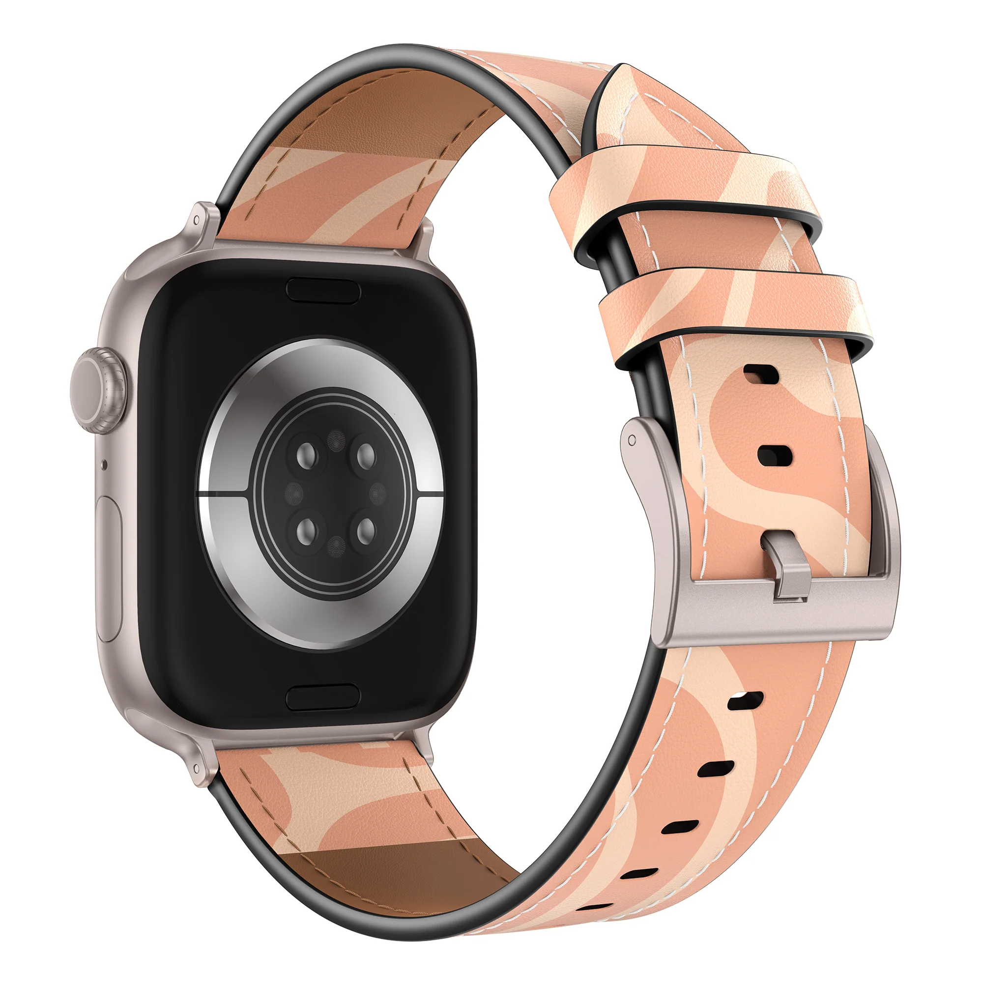 arktisband Apple Watch Lederarmband „Studio“ - Organic Waves - Image 2