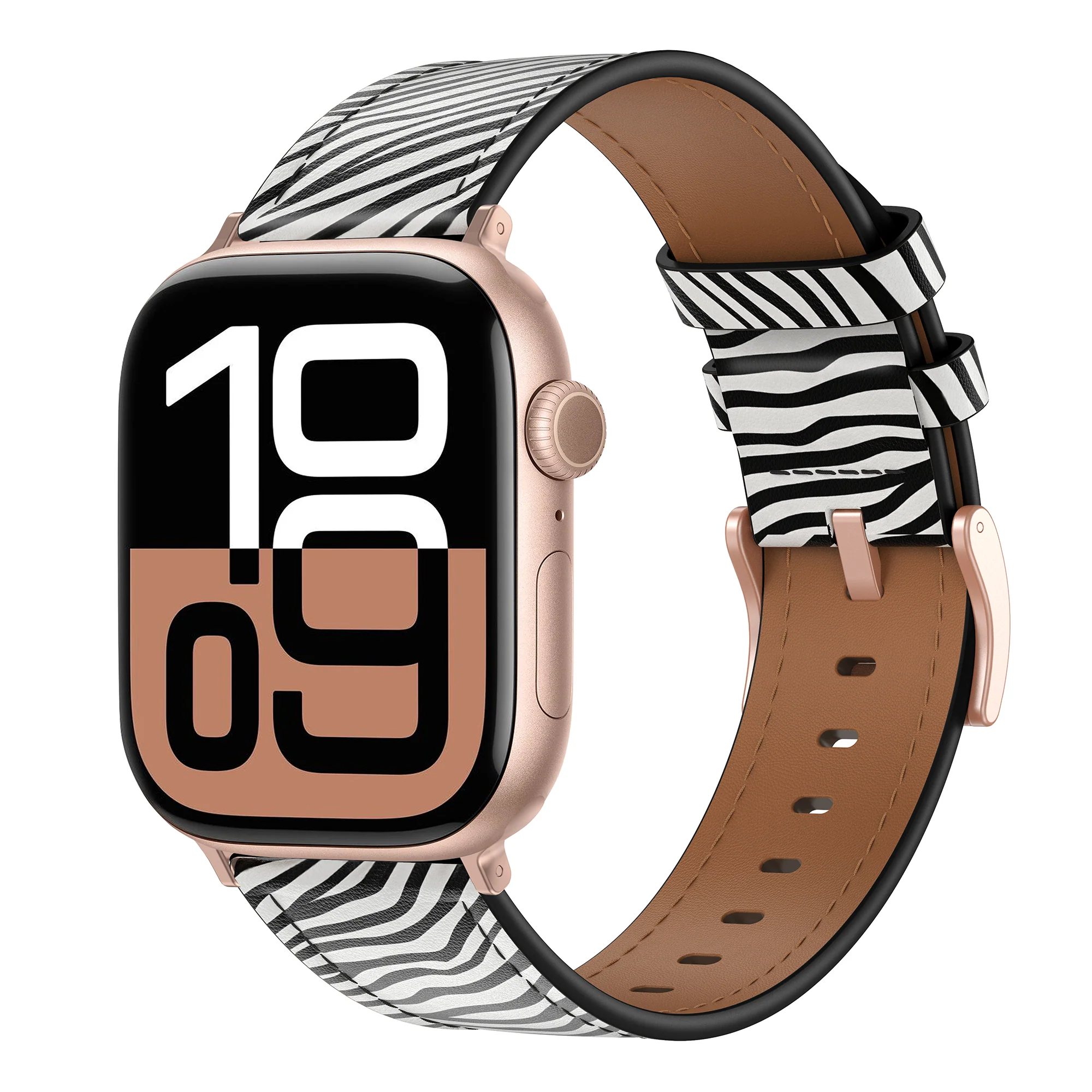 arktisband Apple Watch Lederarmband „Studio“ - Zebra - Image 3
