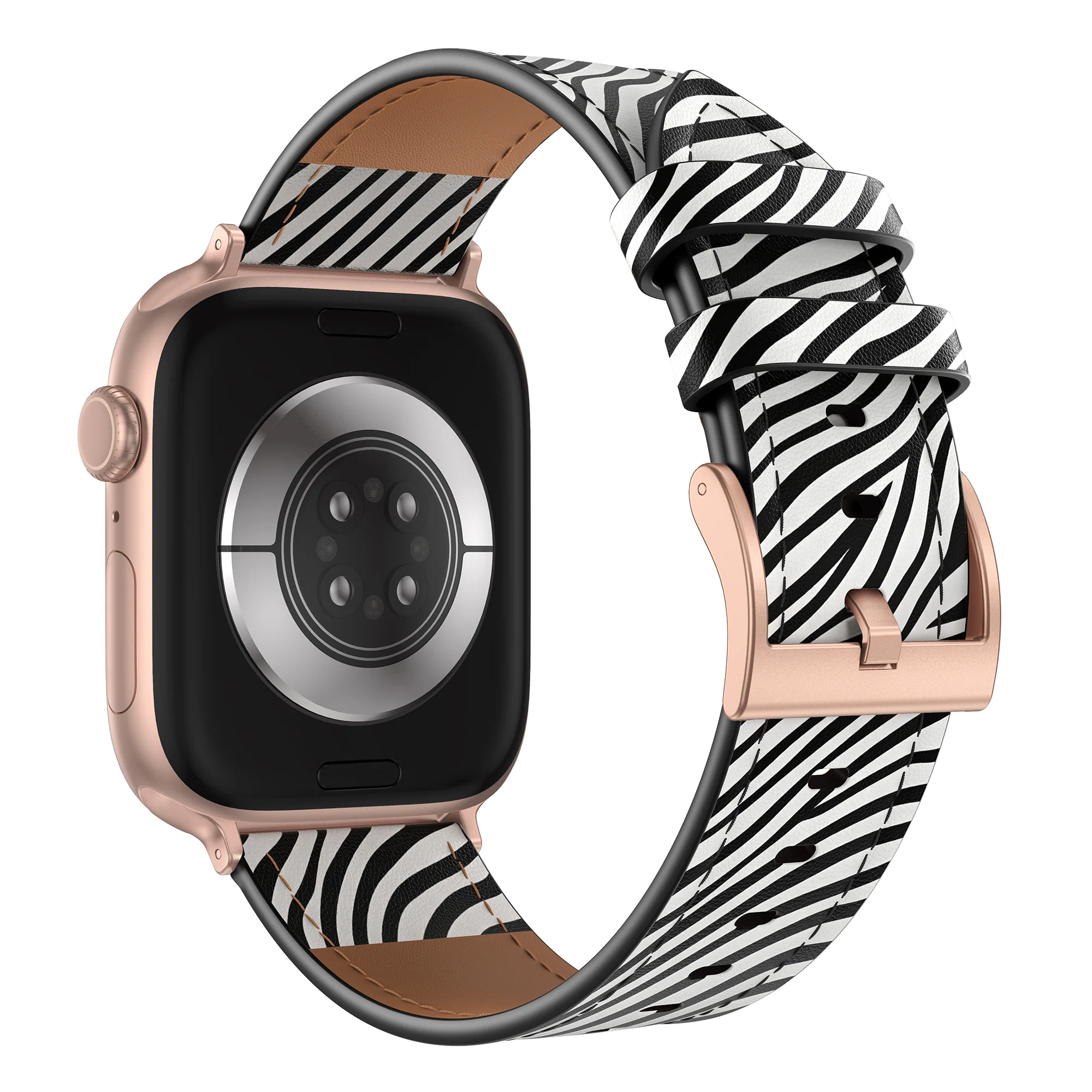 arktisband Apple Watch Lederarmband „Studio“ - Zebra - Image 4