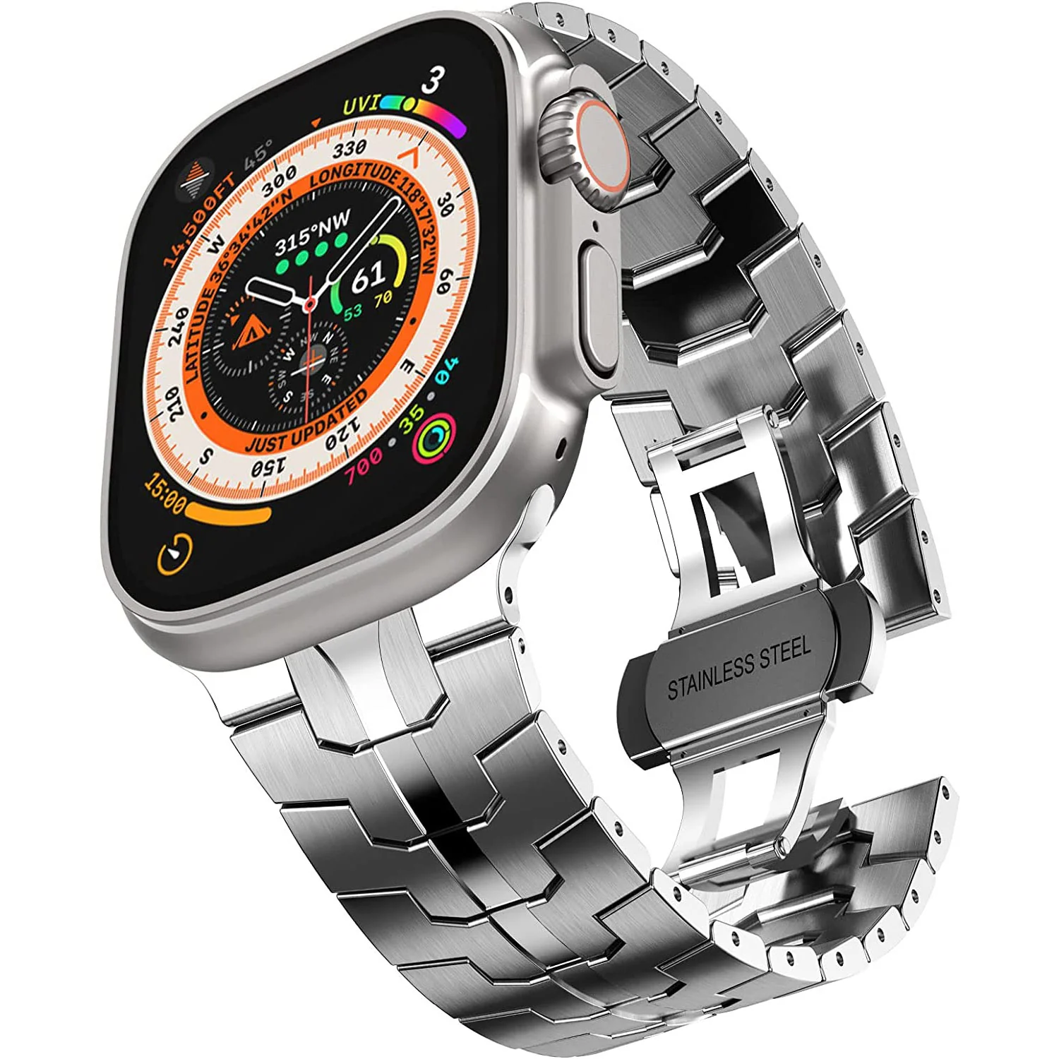 arktisband Apple Watch Ultra Edelstahl Armband "Pathfinder" - Image 15