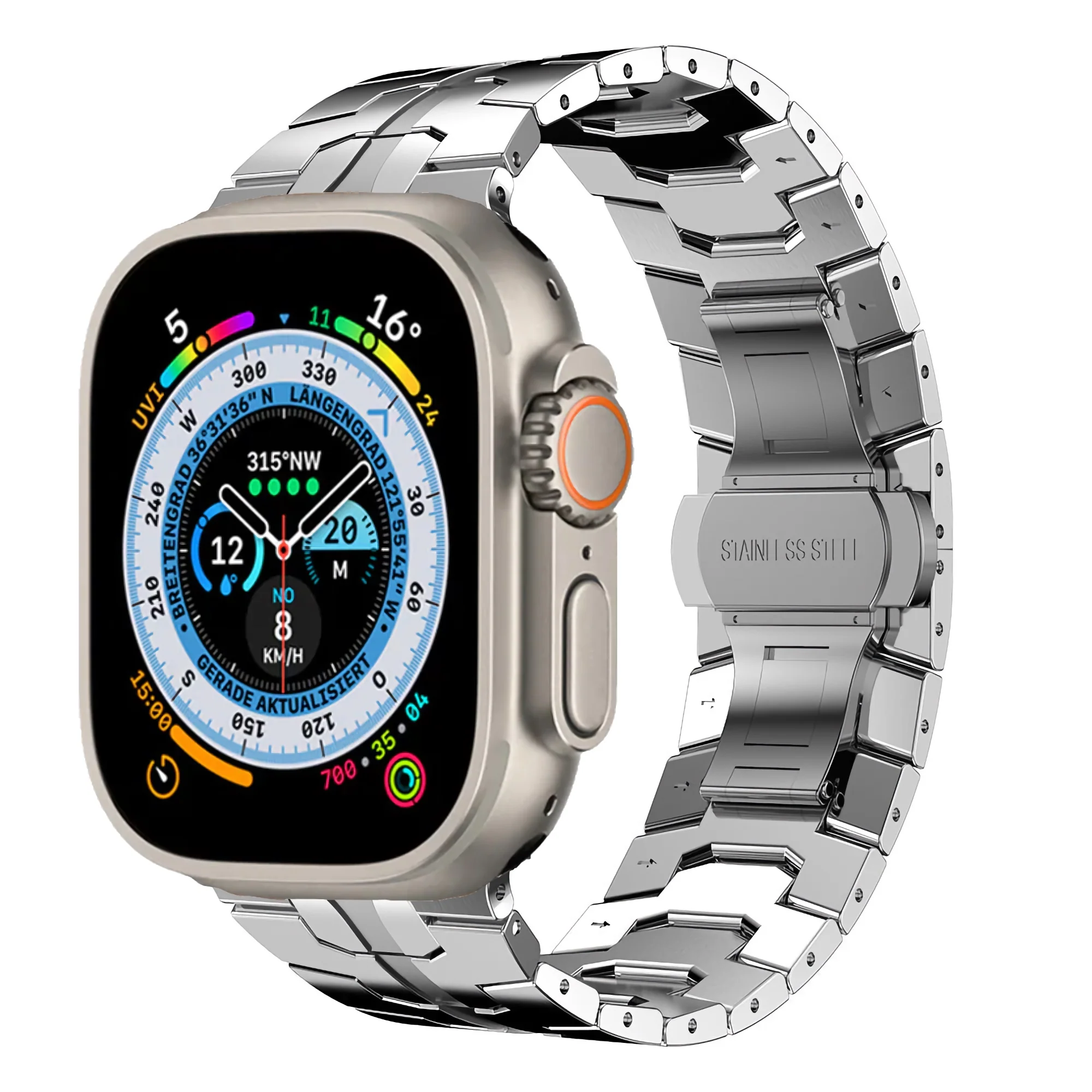 arktisband Apple Watch Ultra Edelstahl Armband "Pathfinder" - Image 17