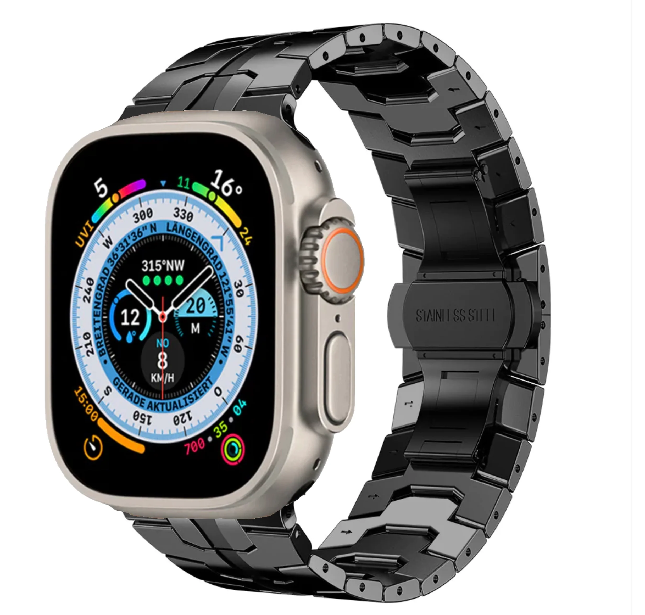 arktisband Apple Watch Ultra Edelstahl Armband "Pathfinder" - Image 8