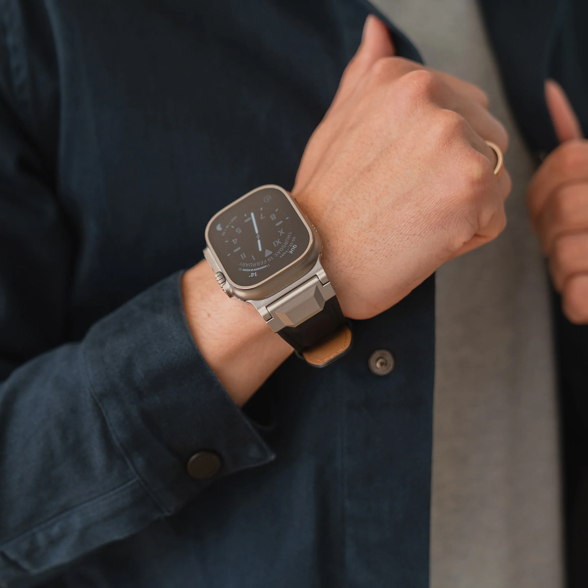 arktisband Apple Watch Ultra Lederarmband „Delta“ - Image 6