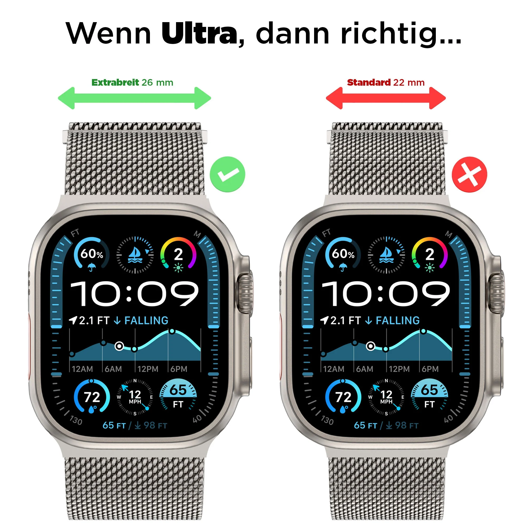 arktisband Apple Watch Ultra Milanaise Armband "Bold" - Image 3