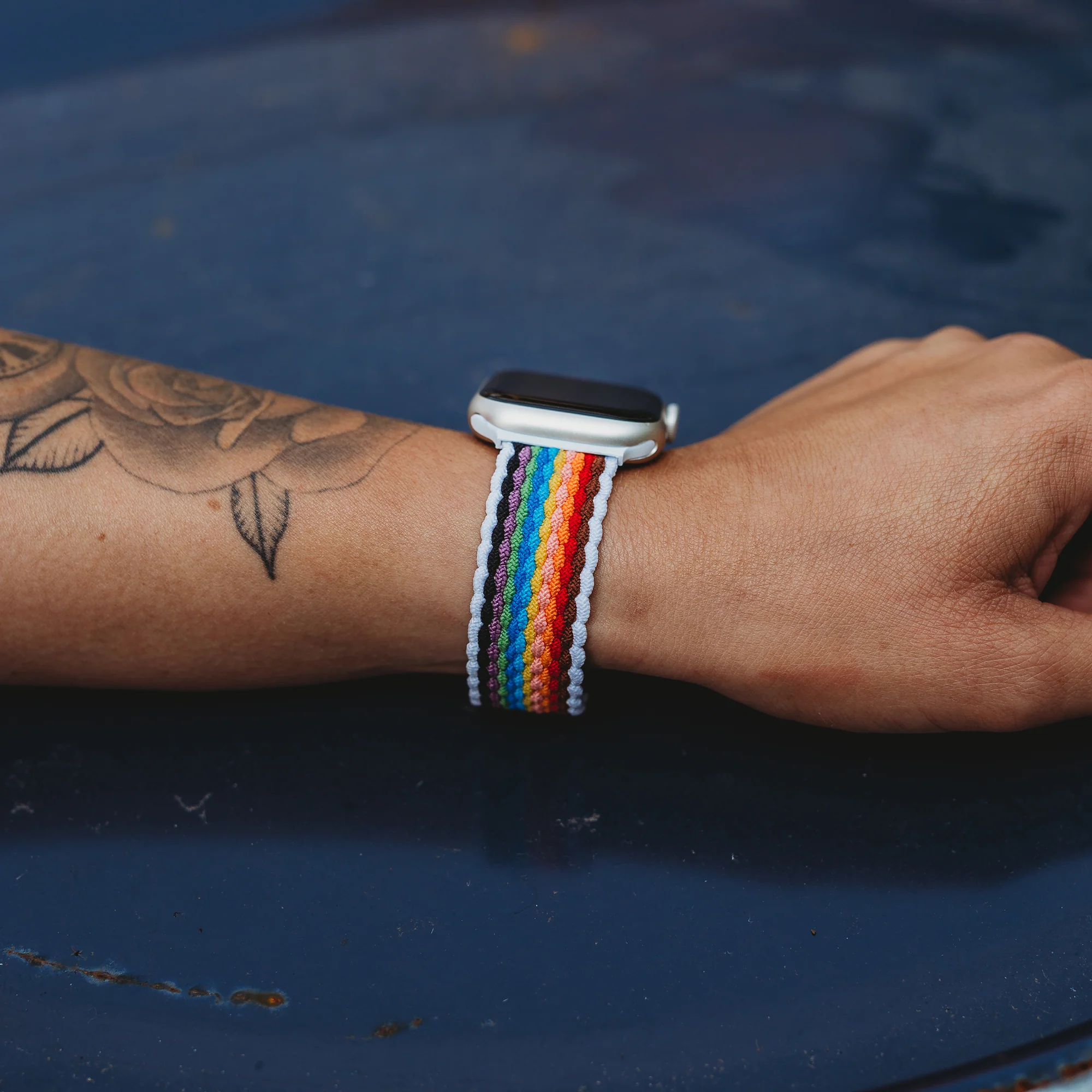 arktisband Geflochtenes Apple Watch Armband "Casual" Rainbow Edition - Image 13
