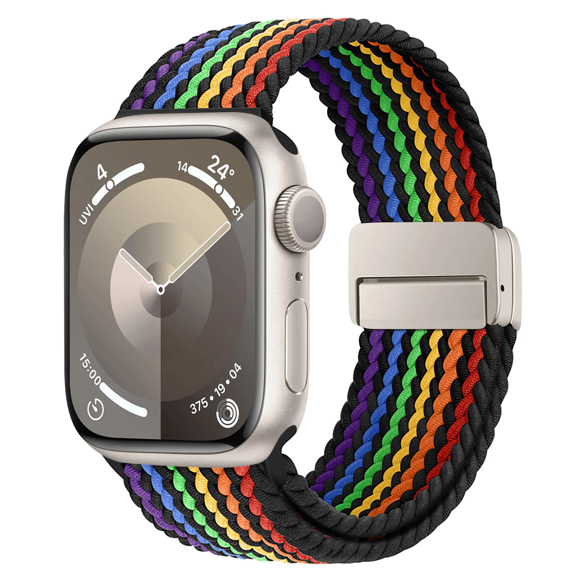 arktisband Geflochtenes Apple Watch Armband "Casual" Rainbow Edition - Image 14