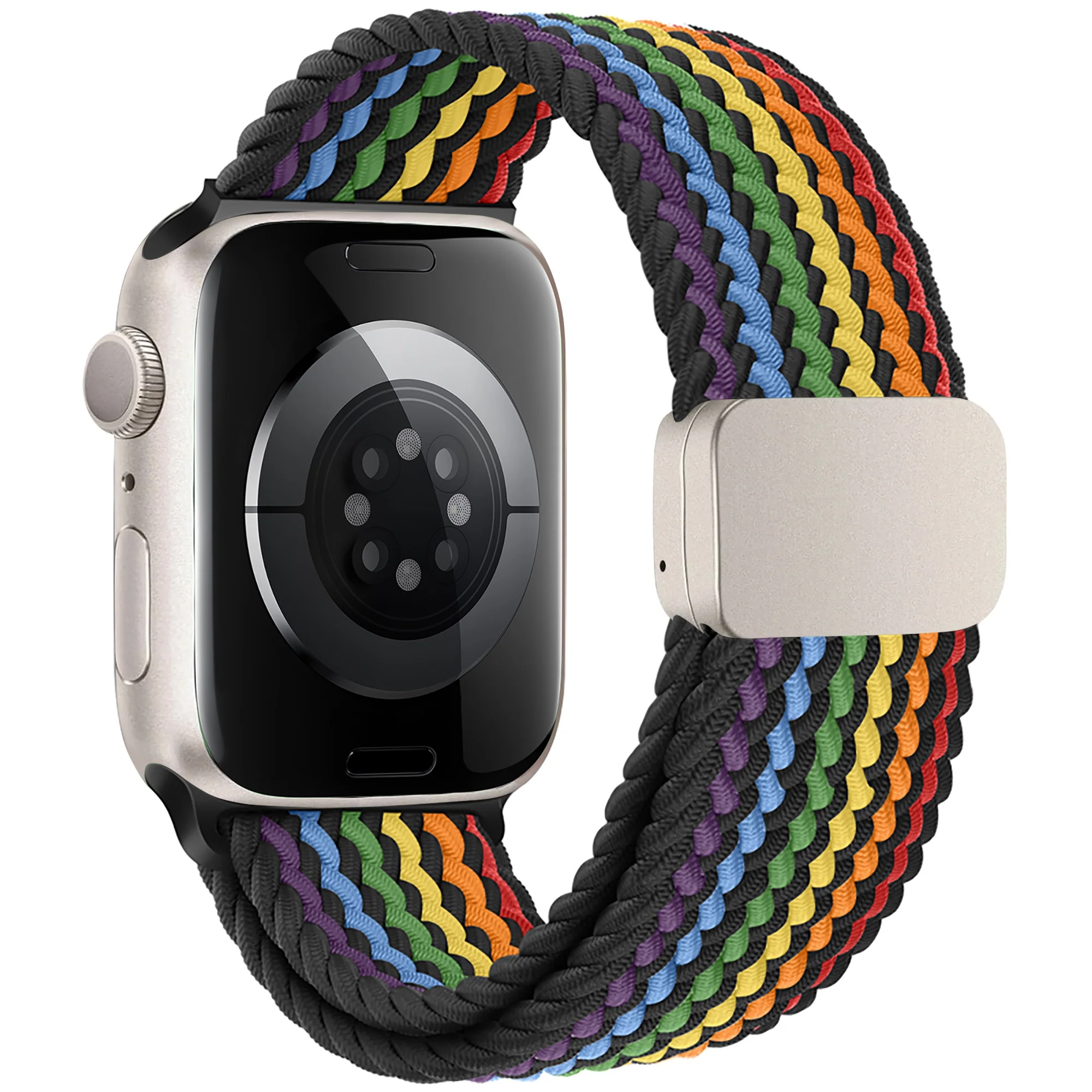 arktisband Geflochtenes Apple Watch Armband "Casual" Rainbow Edition - Image 15