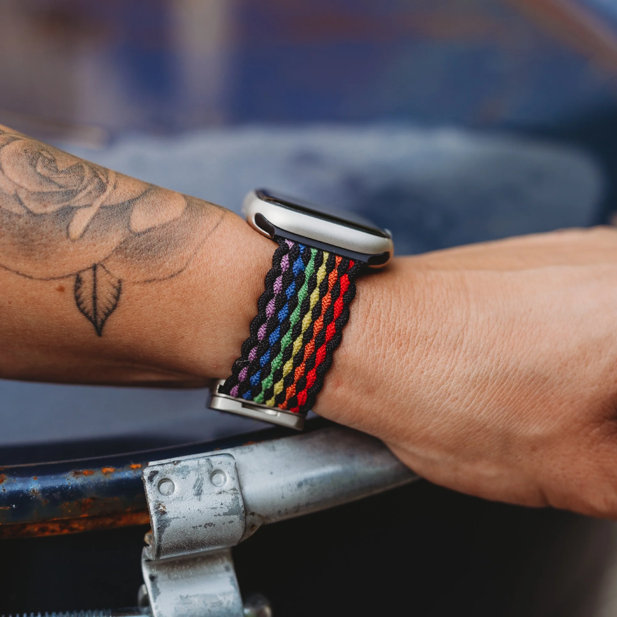 arktisband Geflochtenes Apple Watch Armband "Casual" Rainbow Edition - Image 16