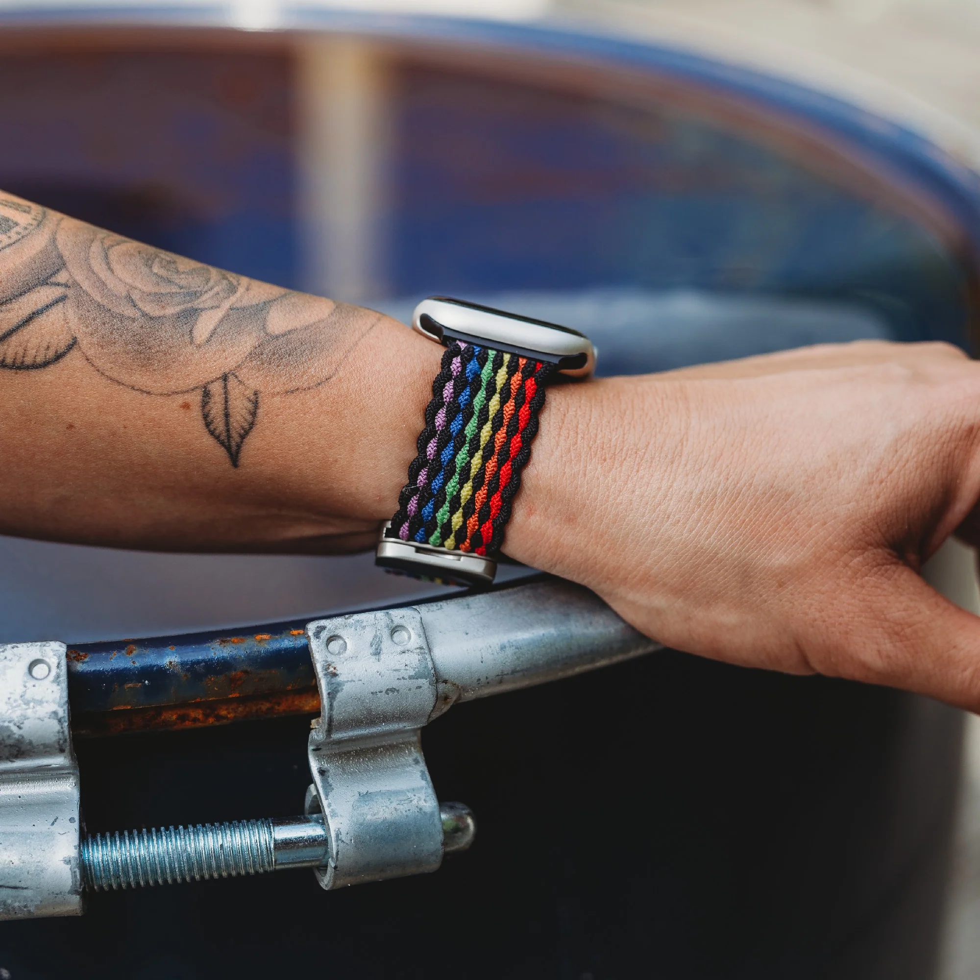 arktisband Geflochtenes Apple Watch Armband "Casual" Rainbow Edition - Image 17
