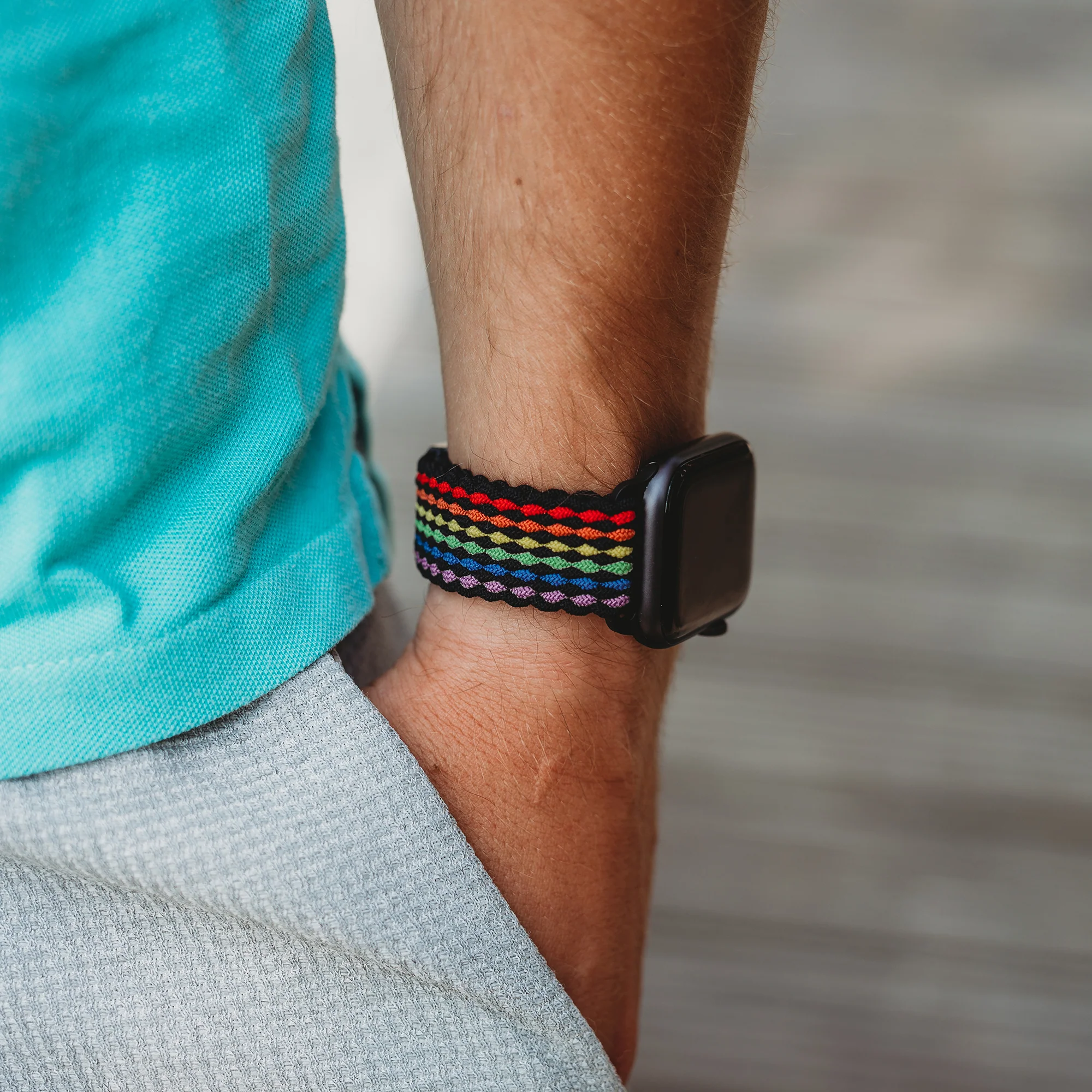 arktisband Geflochtenes Apple Watch Armband "Casual" Rainbow Edition - Image 21