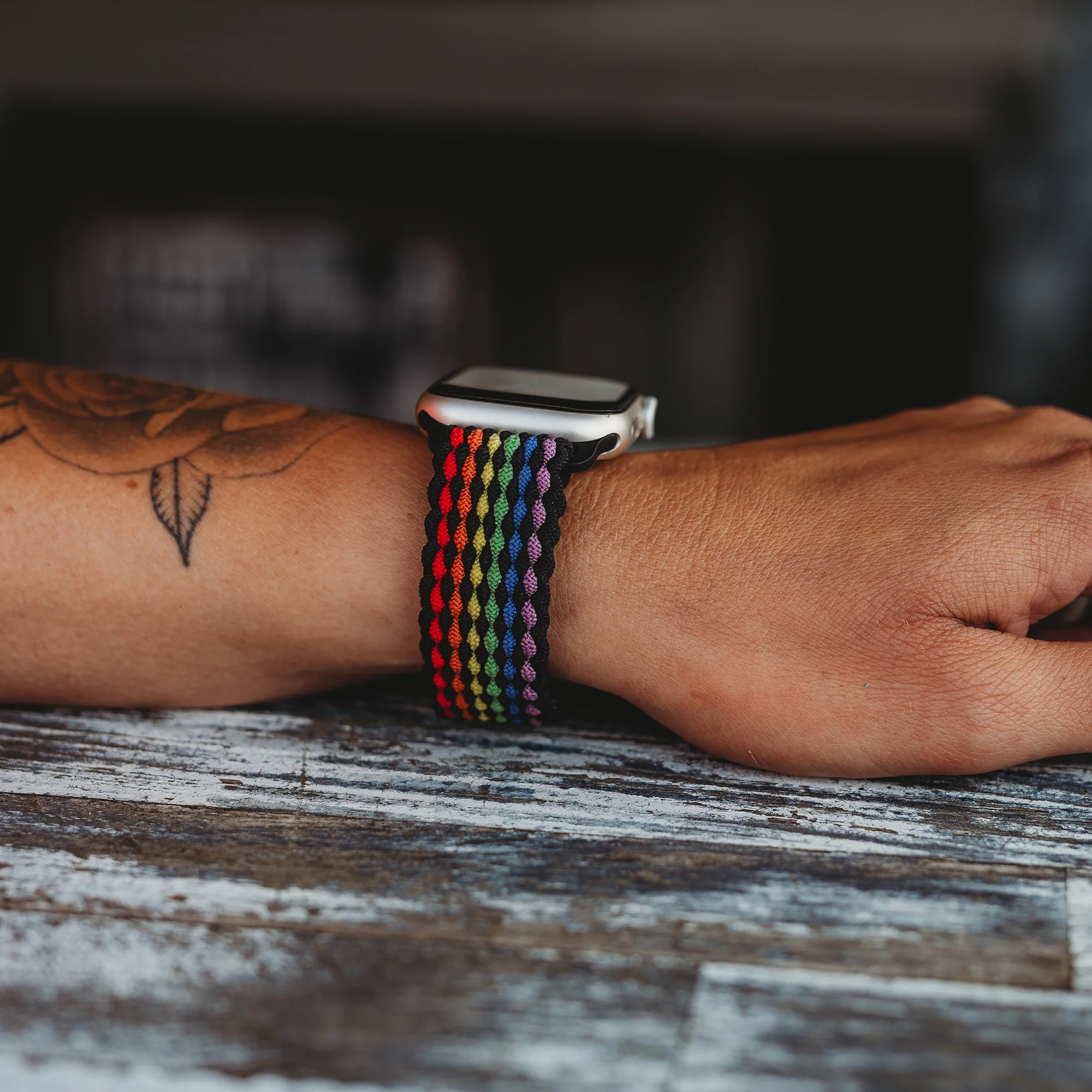 arktisband Geflochtenes Apple Watch Armband "Casual" Rainbow Edition - Image 22