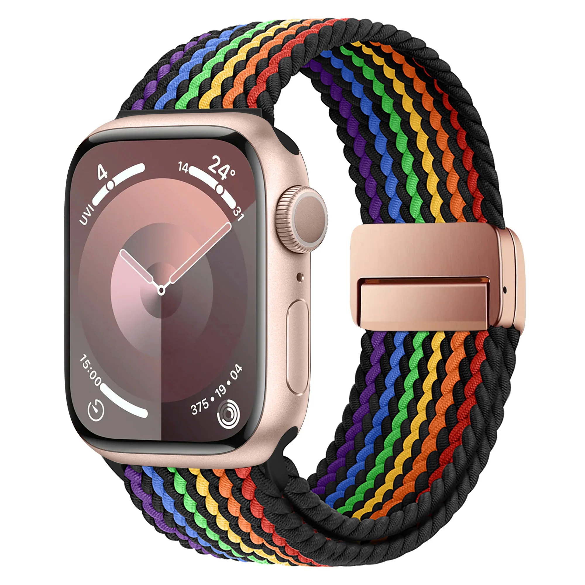 arktisband Geflochtenes Apple Watch Armband "Casual" Rainbow Edition - Image 23