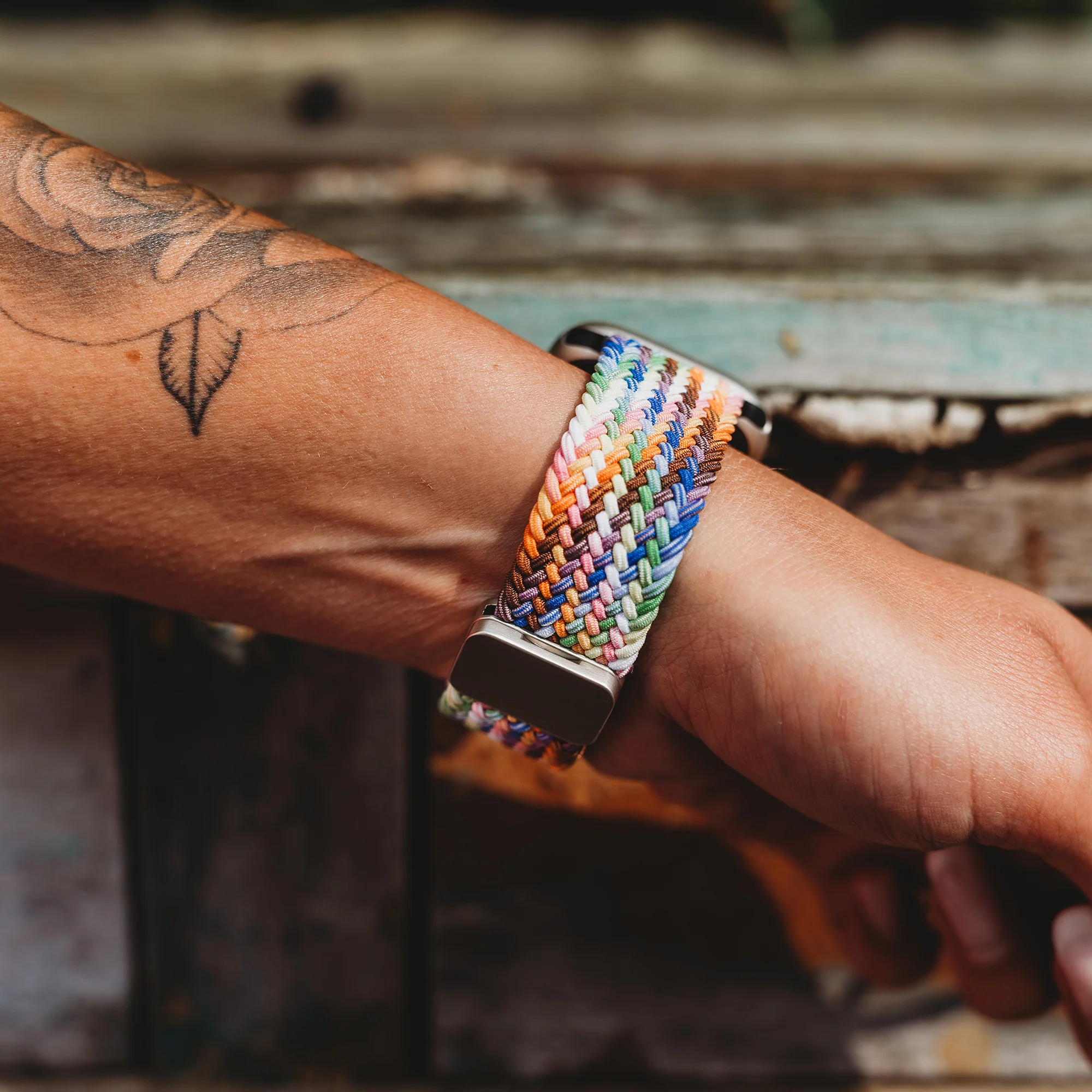arktisband Geflochtenes Apple Watch Armband "Casual" Rainbow Edition - Image 30