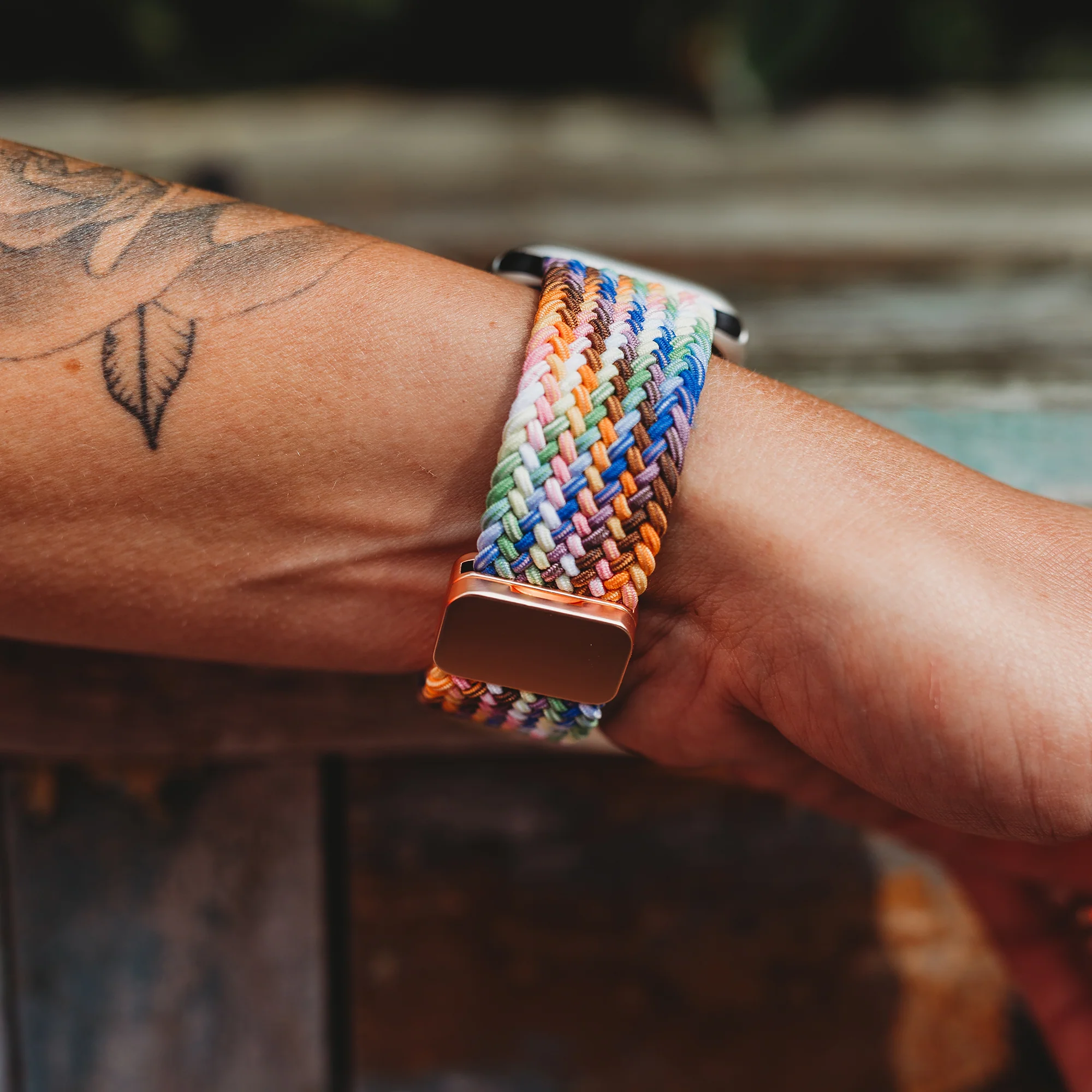 arktisband Geflochtenes Apple Watch Armband "Casual" Rainbow Edition - Image 37